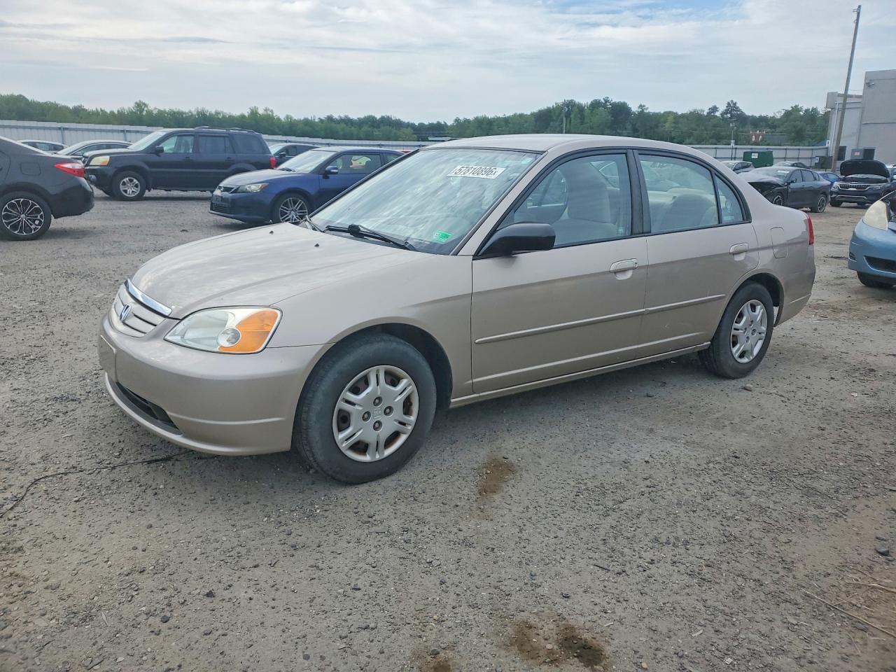 2002 Honda Civic Lx Желто-коричневый vin: 2HGES16532H514854