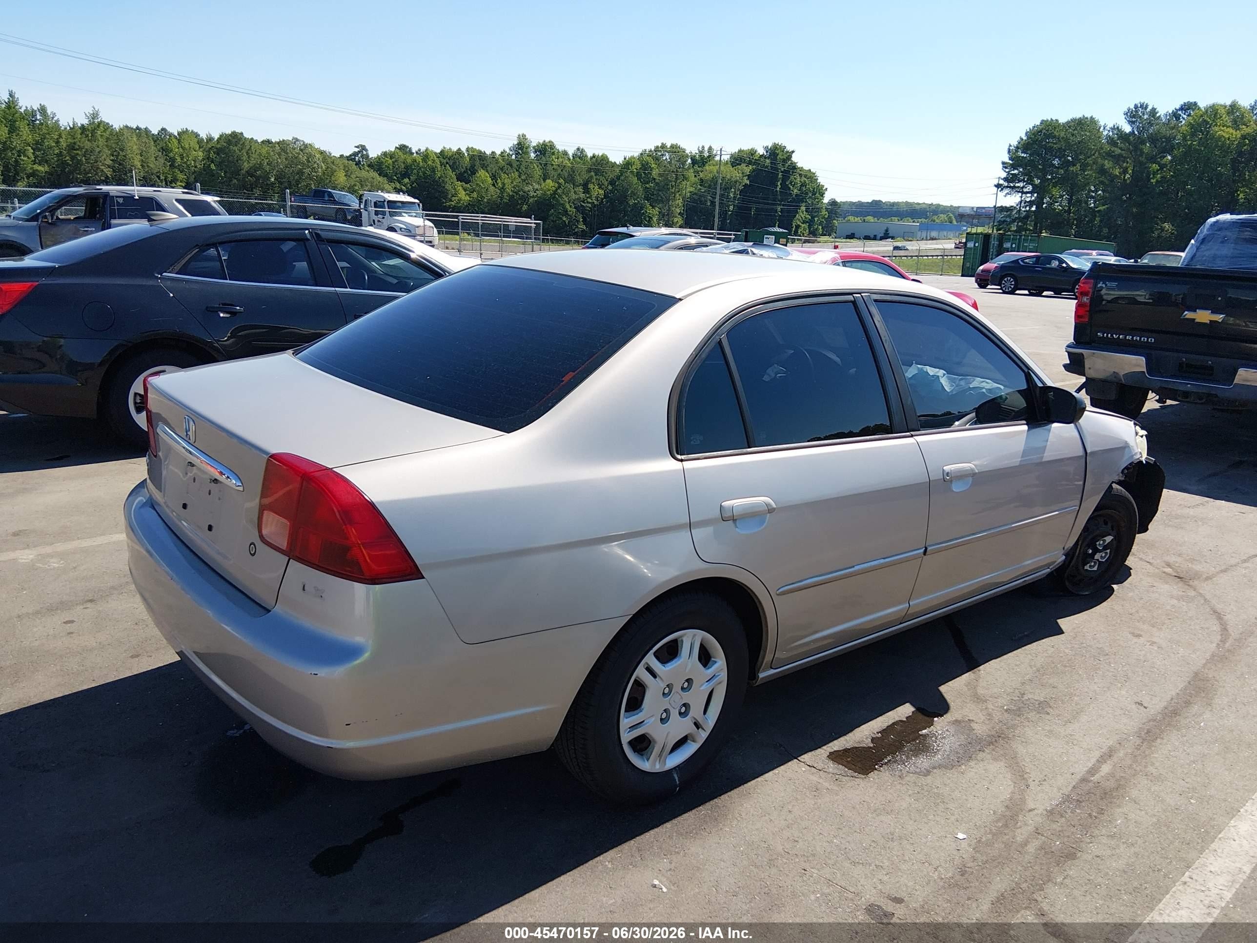 2002 Honda Civic Lx Tan vin: 2HGES16532H522906