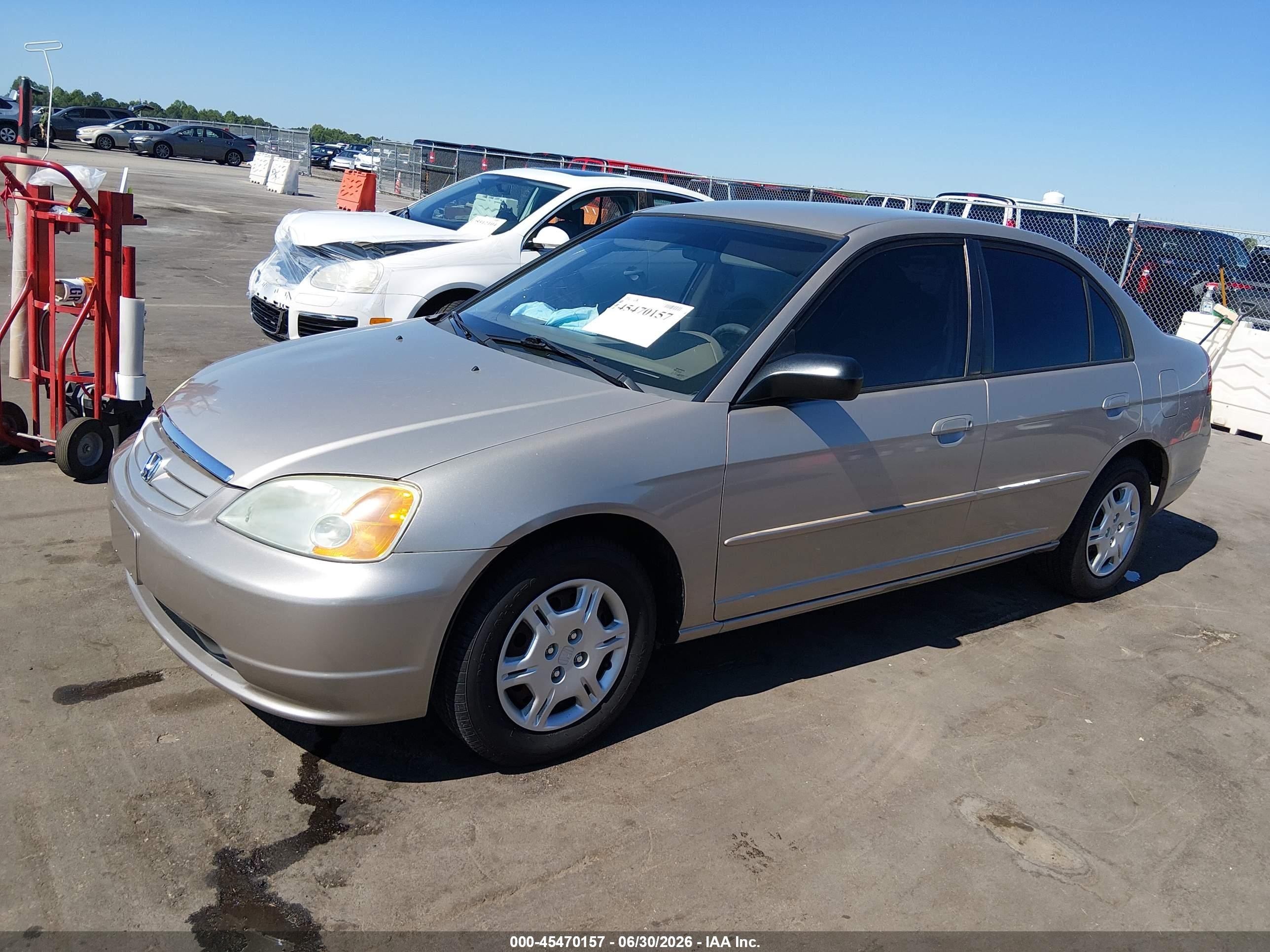 2002 Honda Civic Lx Tan vin: 2HGES16532H522906