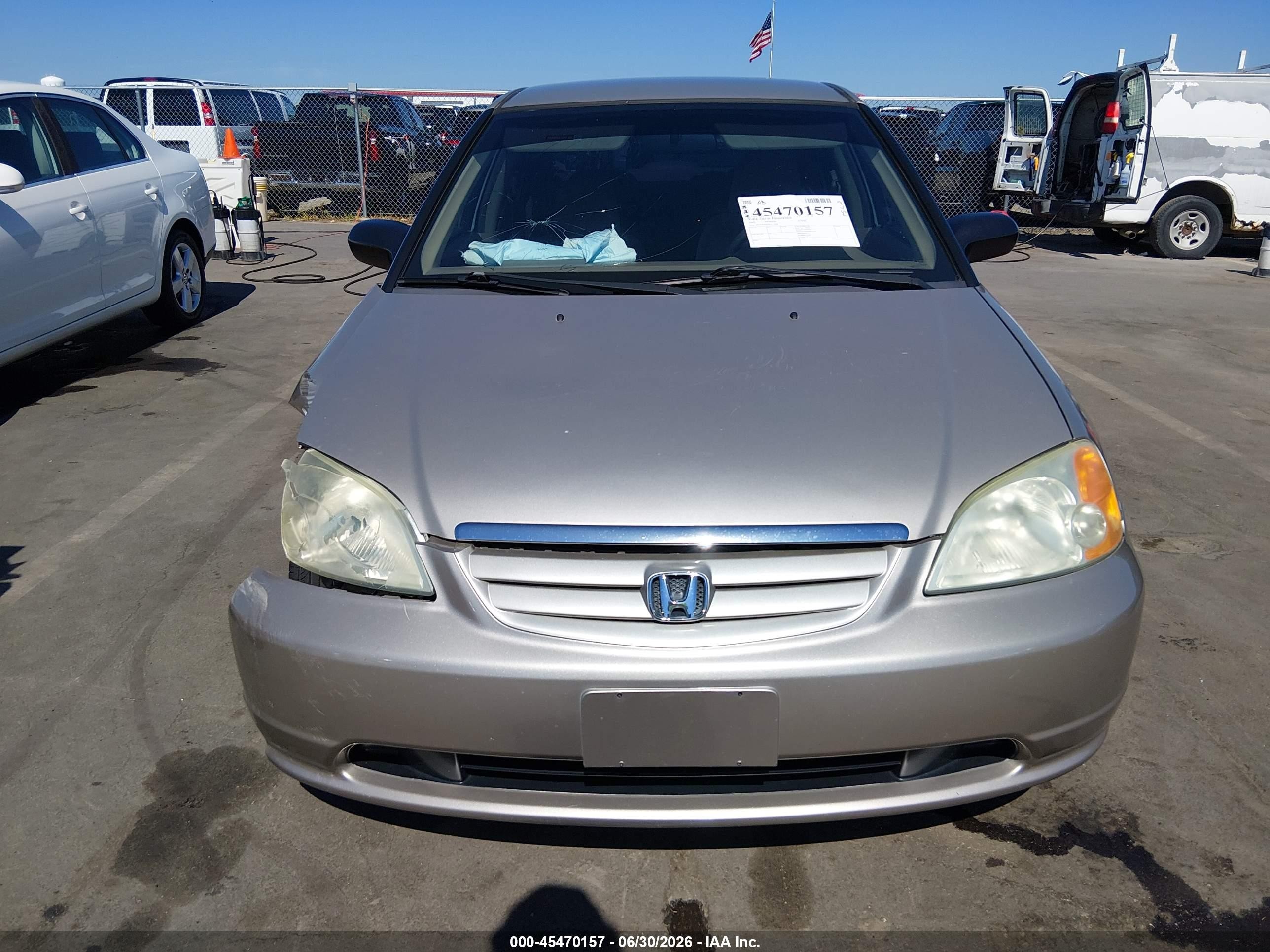 2002 Honda Civic Lx Tan vin: 2HGES16532H522906