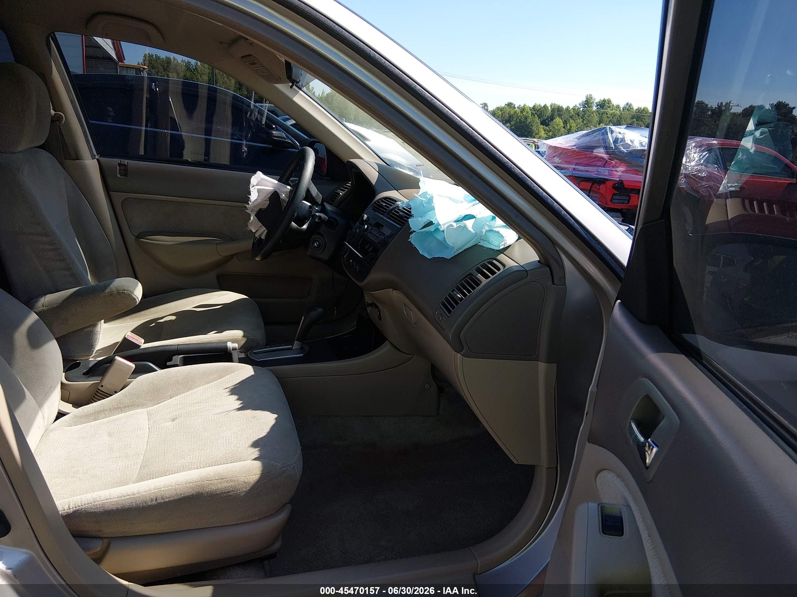 2002 Honda Civic Lx Tan vin: 2HGES16532H522906