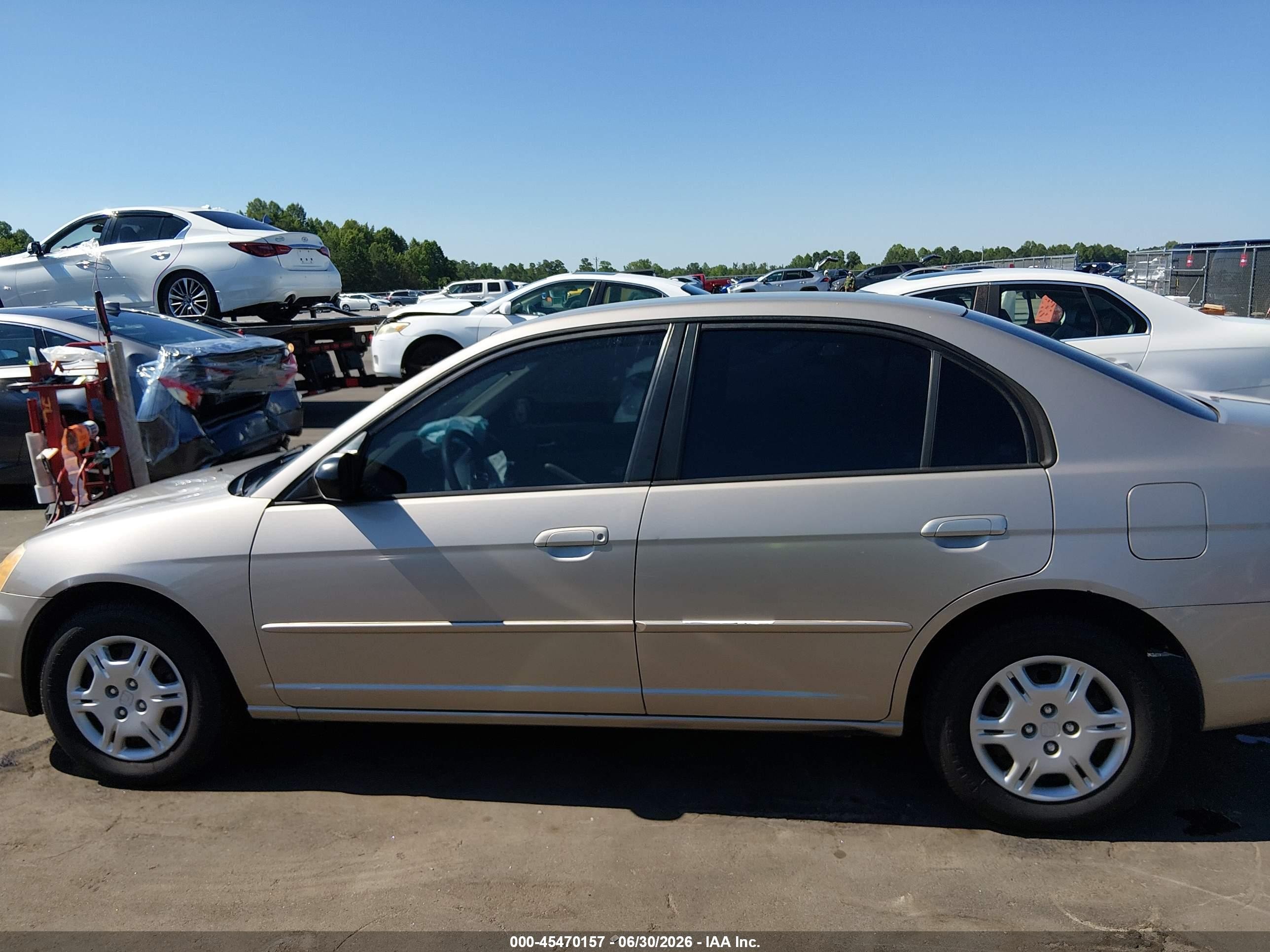 2002 Honda Civic Lx Tan vin: 2HGES16532H522906
