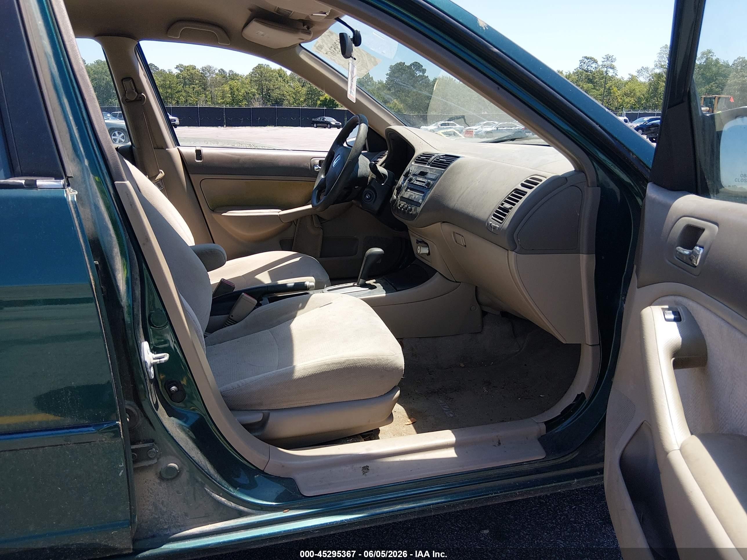 2002 Honda Civic Lx Бирюзовый vin: 2HGES16532H602321