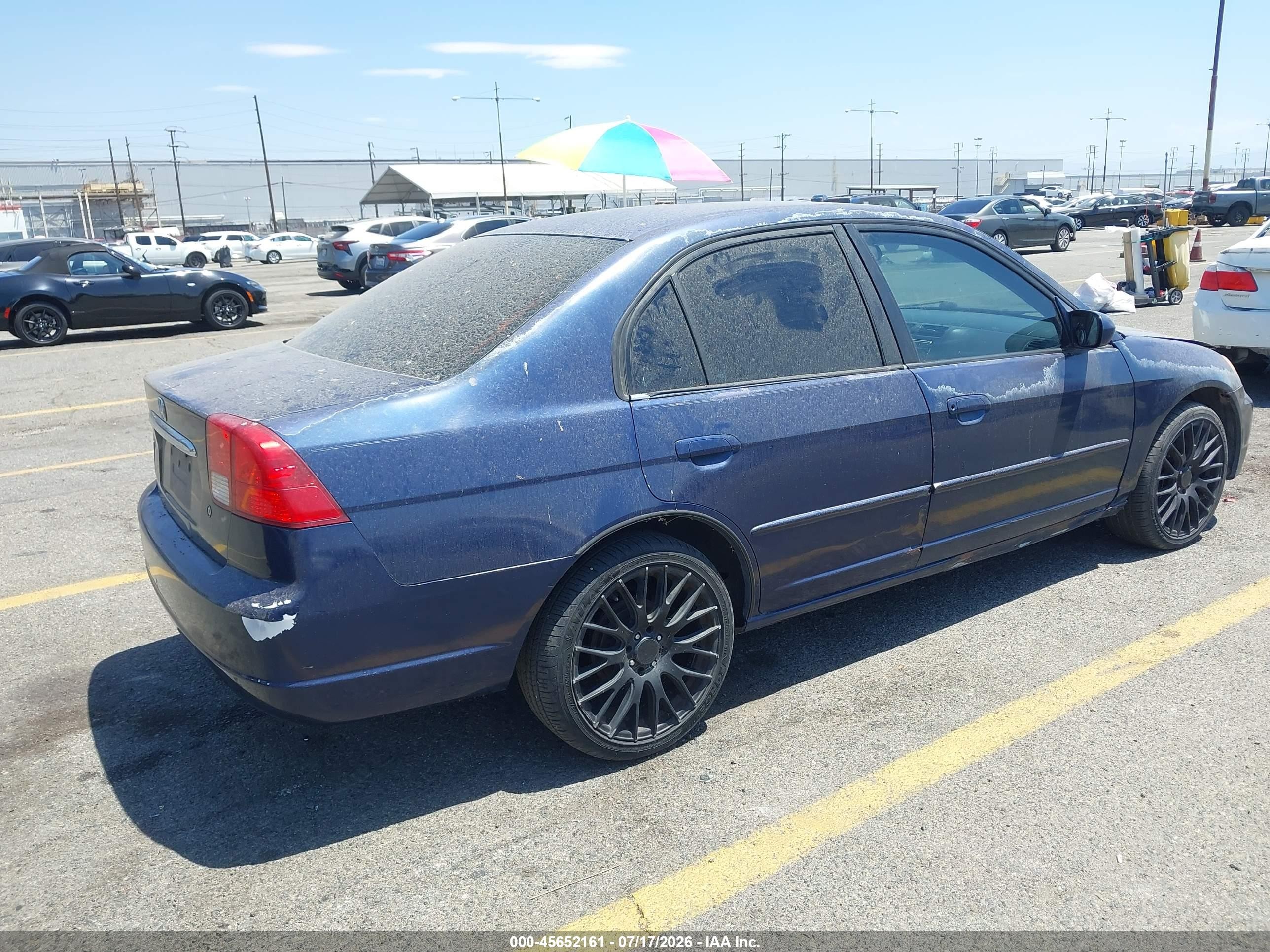 2003 Honda Civic Lx Синий vin: 2HGES16533H502978
