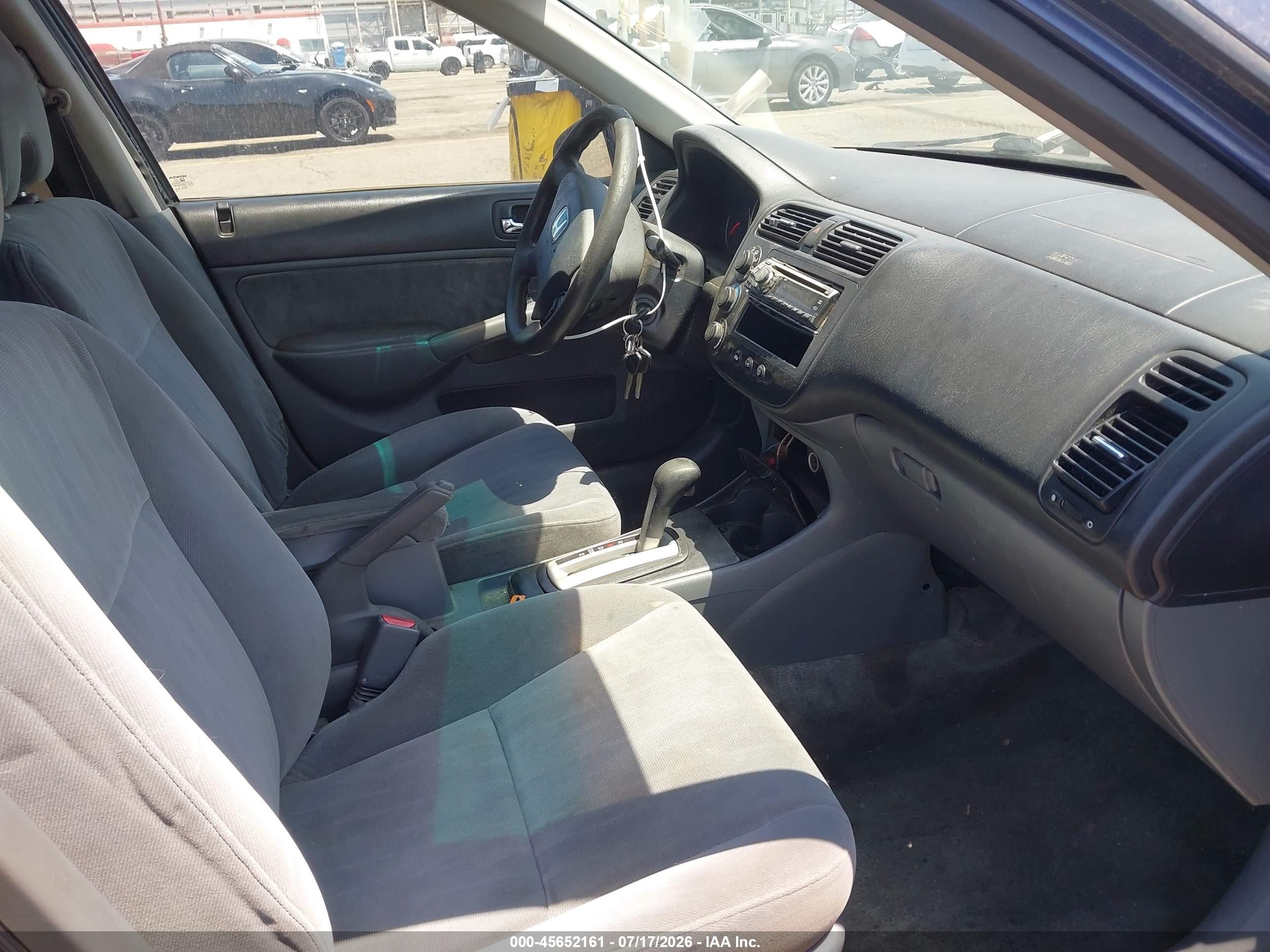 2003 Honda Civic Lx Синий vin: 2HGES16533H502978