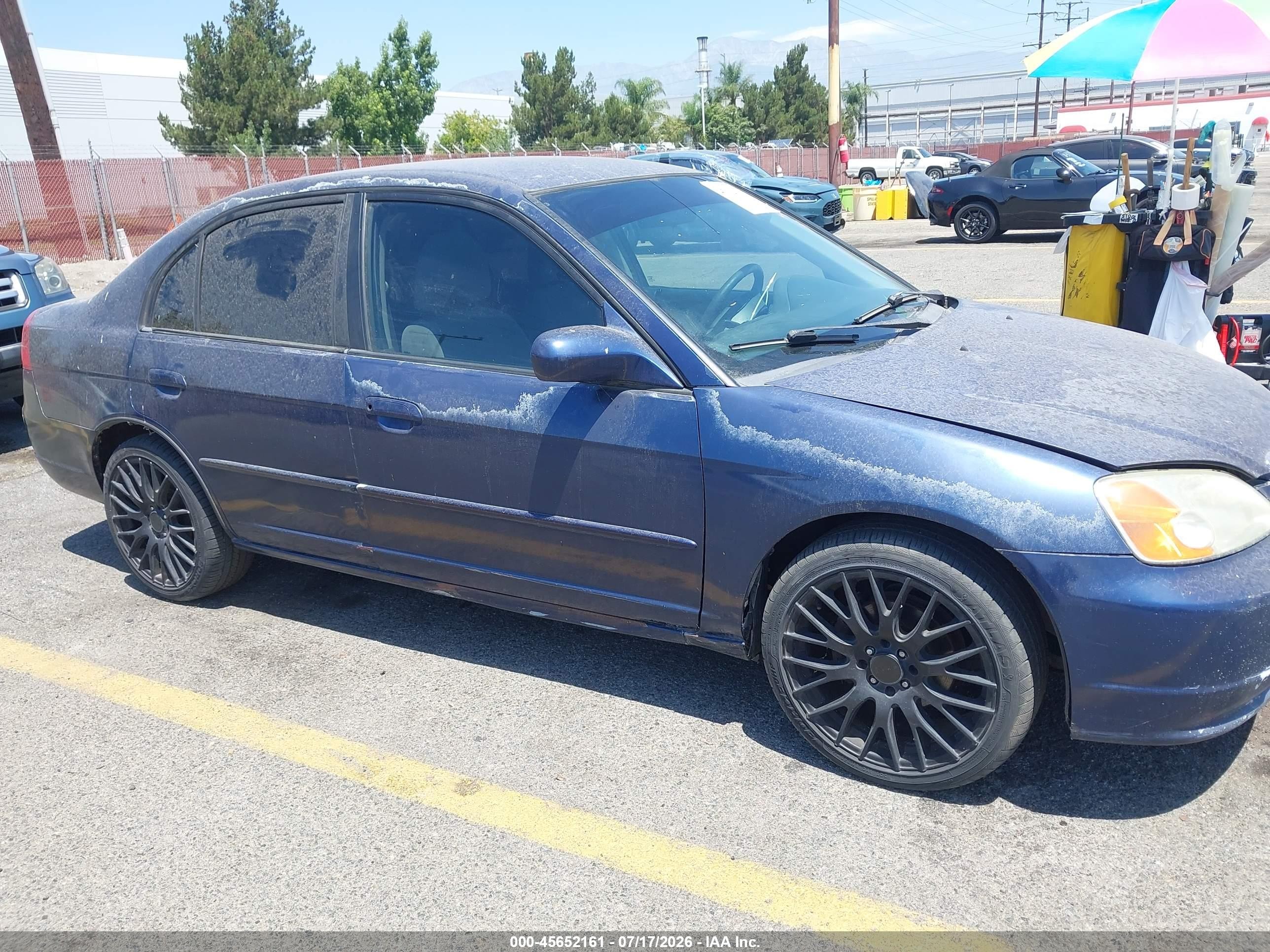 2003 Honda Civic Lx Синий vin: 2HGES16533H502978