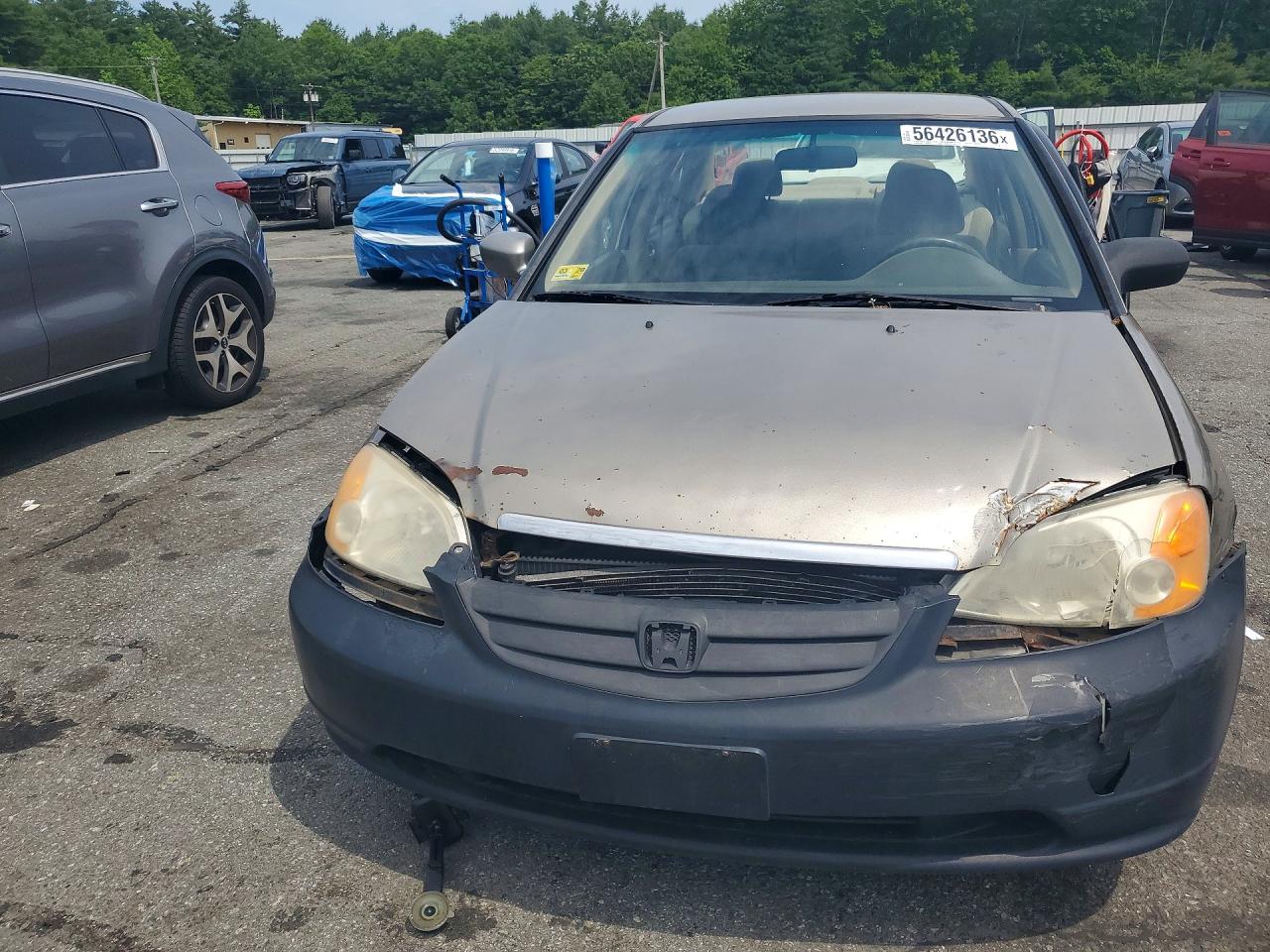 2003 Honda Civic Lx Tan vin: 2HGES16533H517142