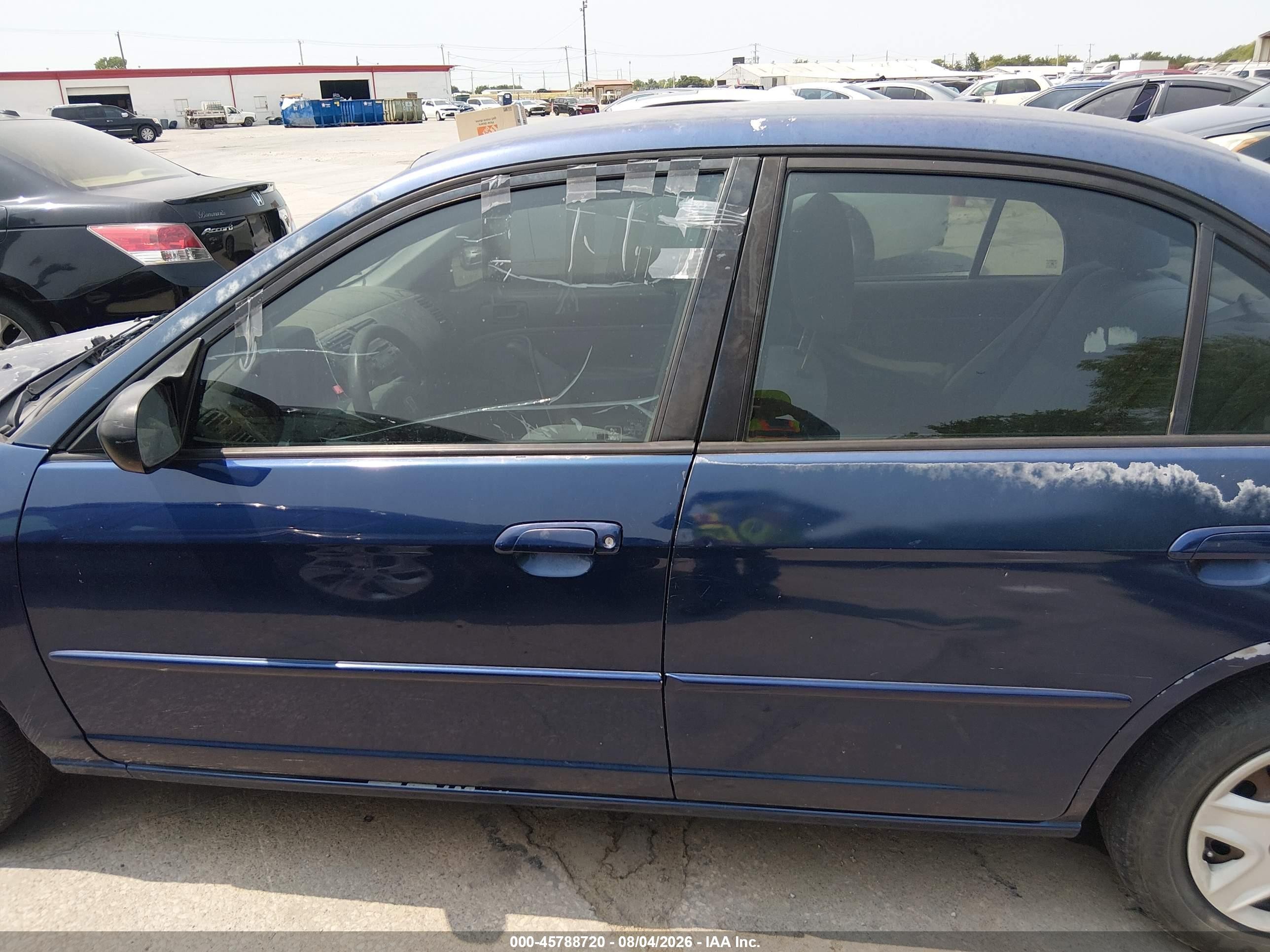 2003 Honda Civic Lx Blue vin: 2HGES16533H556944
