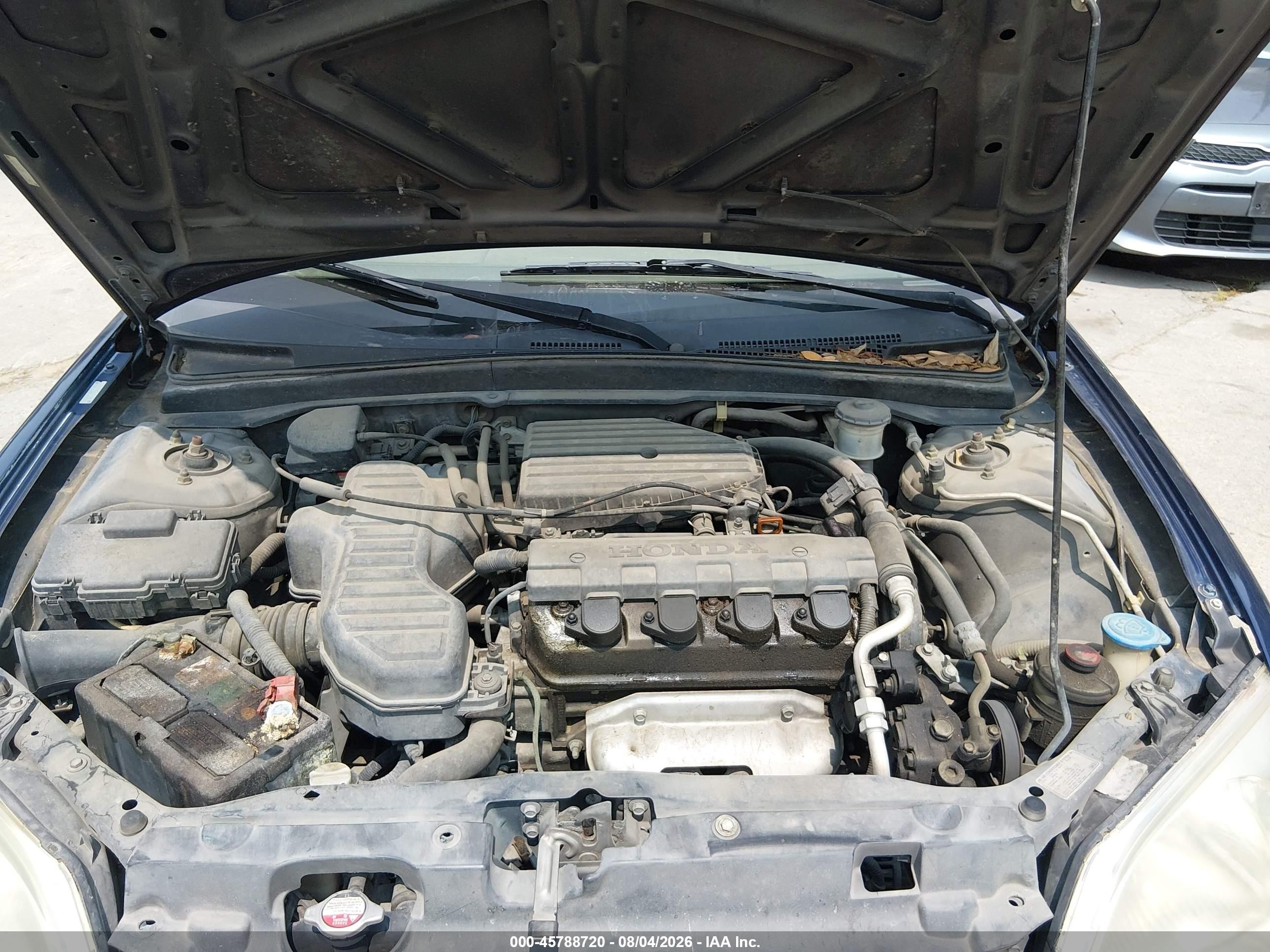 2003 Honda Civic Lx Blue vin: 2HGES16533H556944