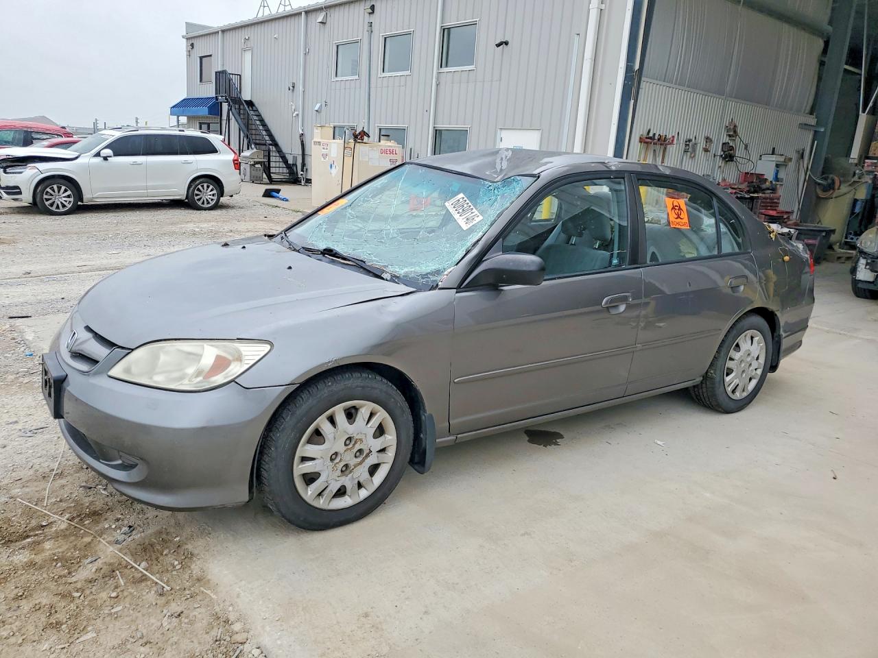 2004 Honda Civic Lx Gray vin: 2HGES16534H510872
