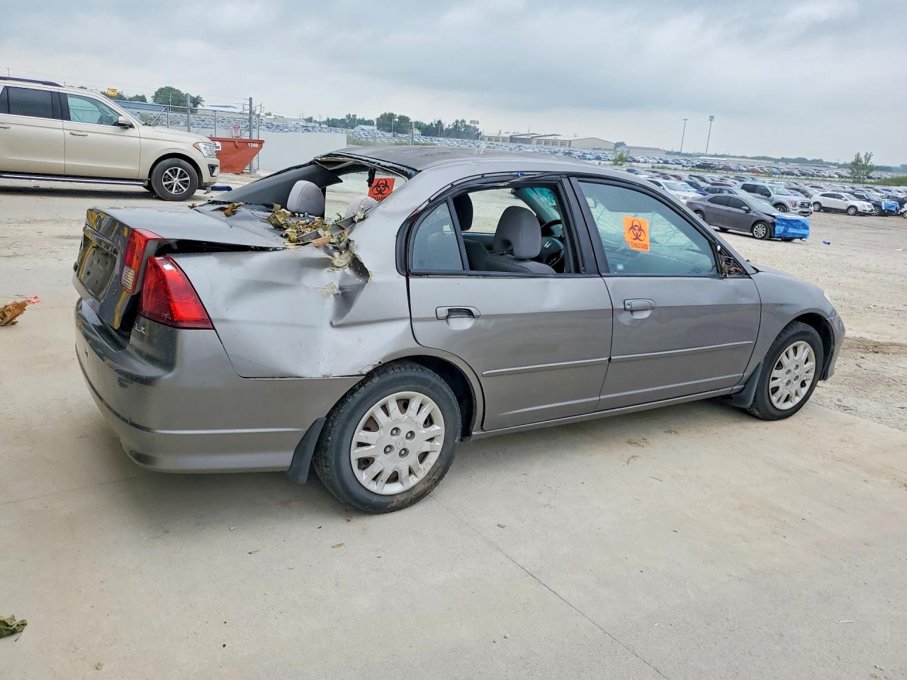 2004 Honda Civic Lx Серый vin: 2HGES16534H510872