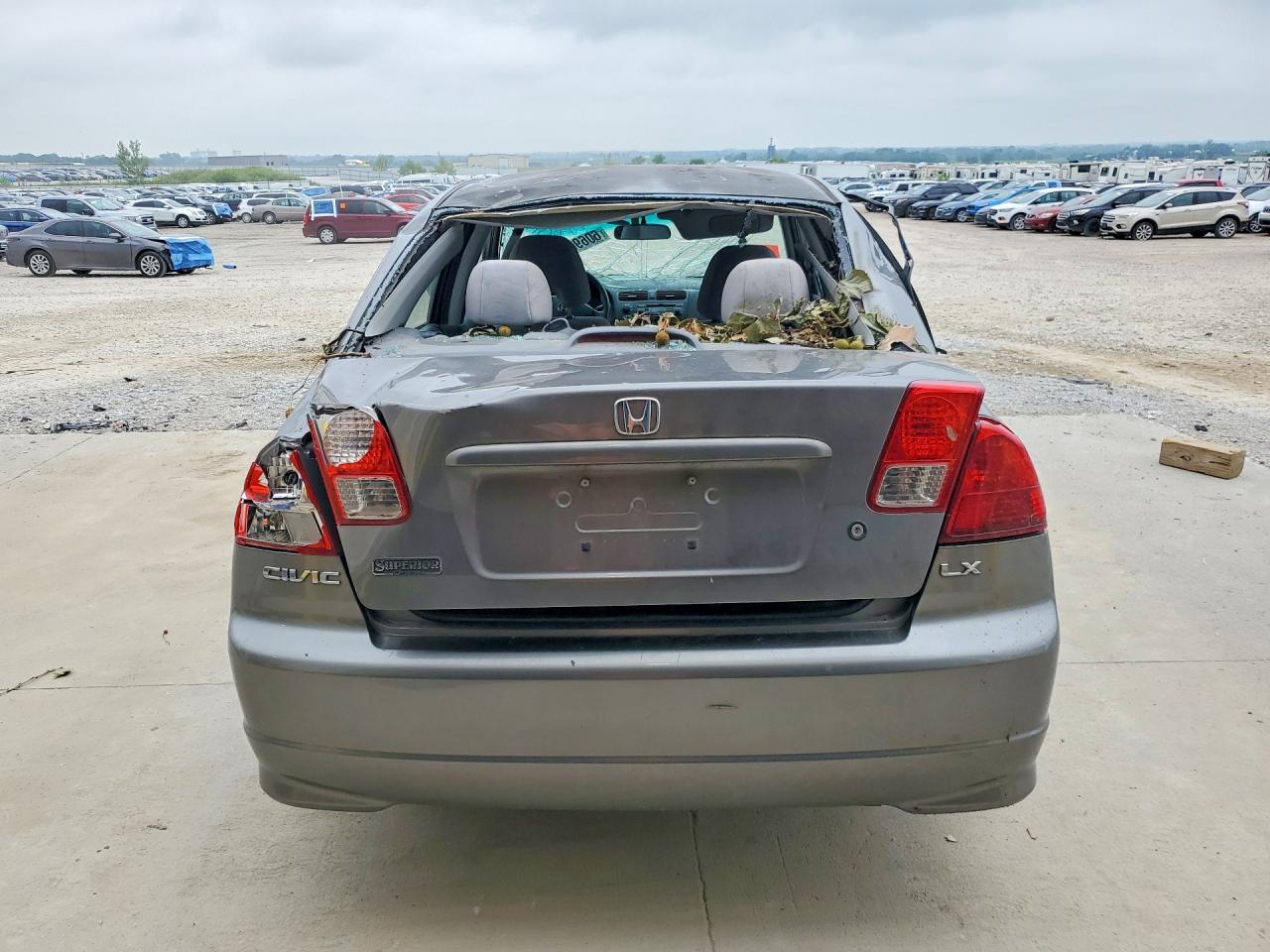 2004 Honda Civic Lx Серый vin: 2HGES16534H510872
