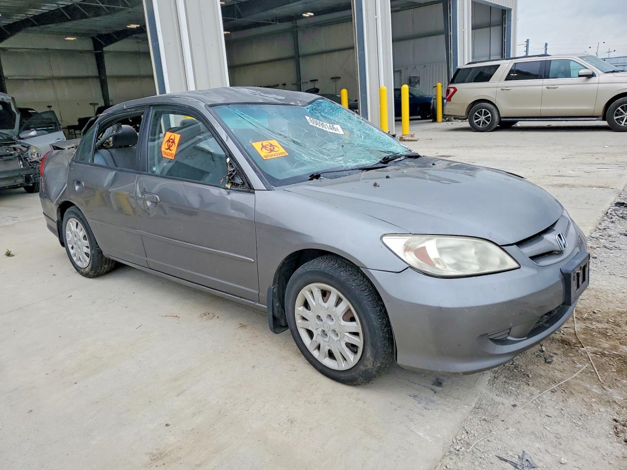 2004 Honda Civic Lx Серый vin: 2HGES16534H510872