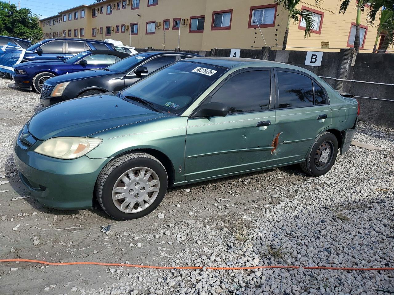2004 Honda Civic Green vin: 2HGES16534H514307