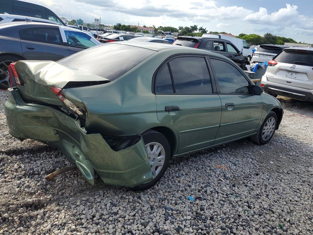 2004 Honda Civic Green vin: 2HGES16534H514307