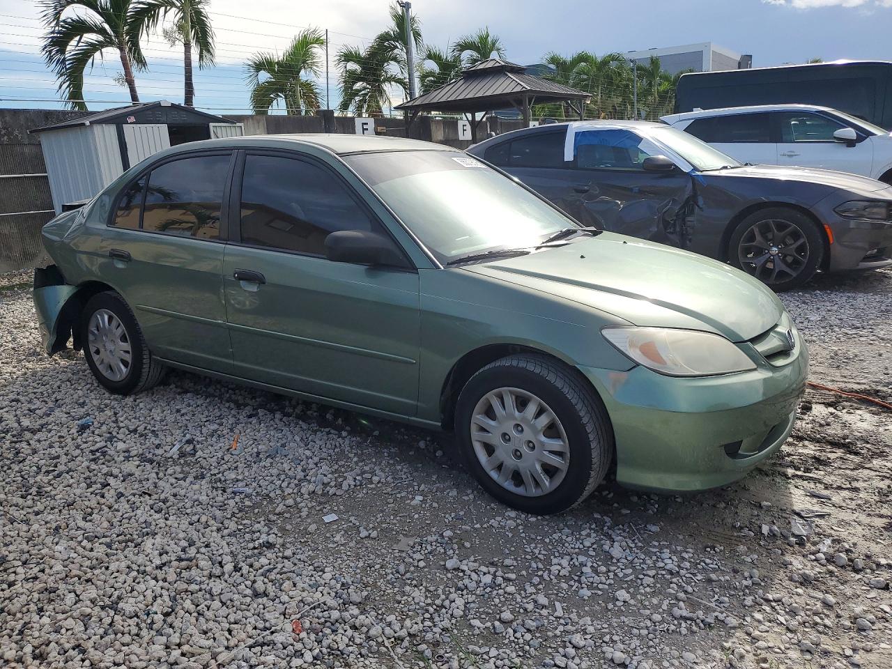 2004 Honda Civic Green vin: 2HGES16534H514307