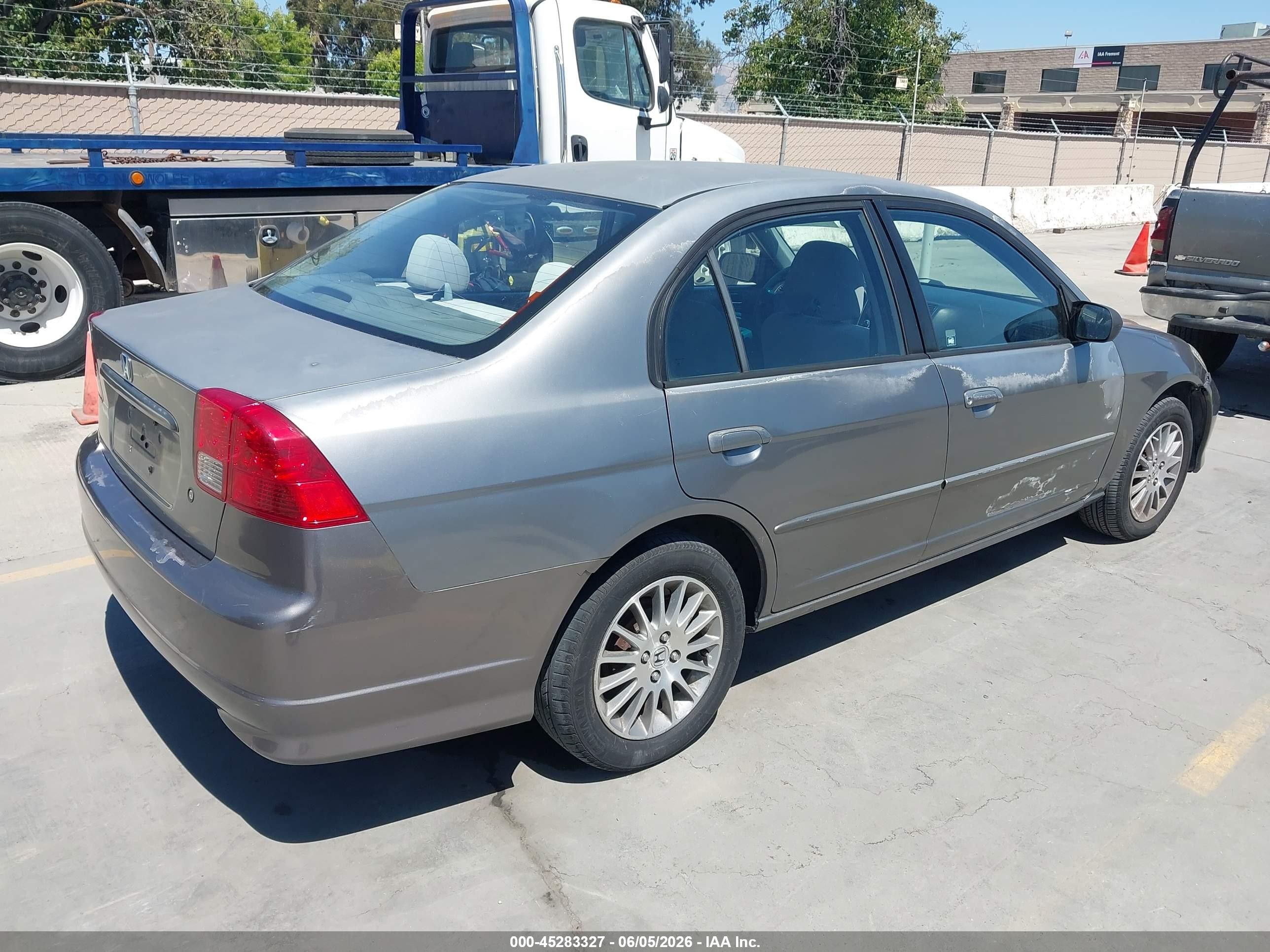 2004 Honda Civic Lx Gray vin: 2HGES16534H565452