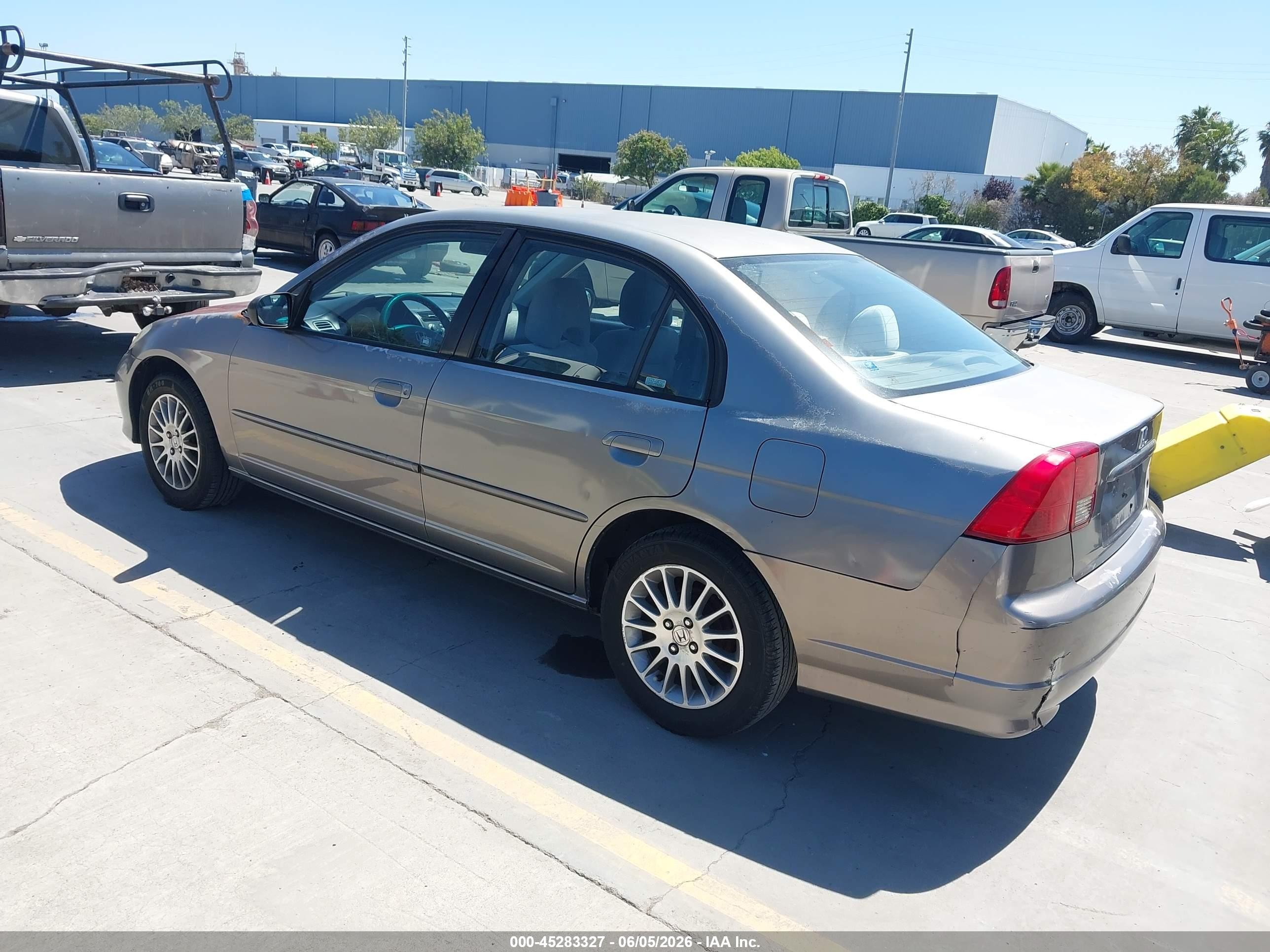 2004 Honda Civic Lx Gray vin: 2HGES16534H565452