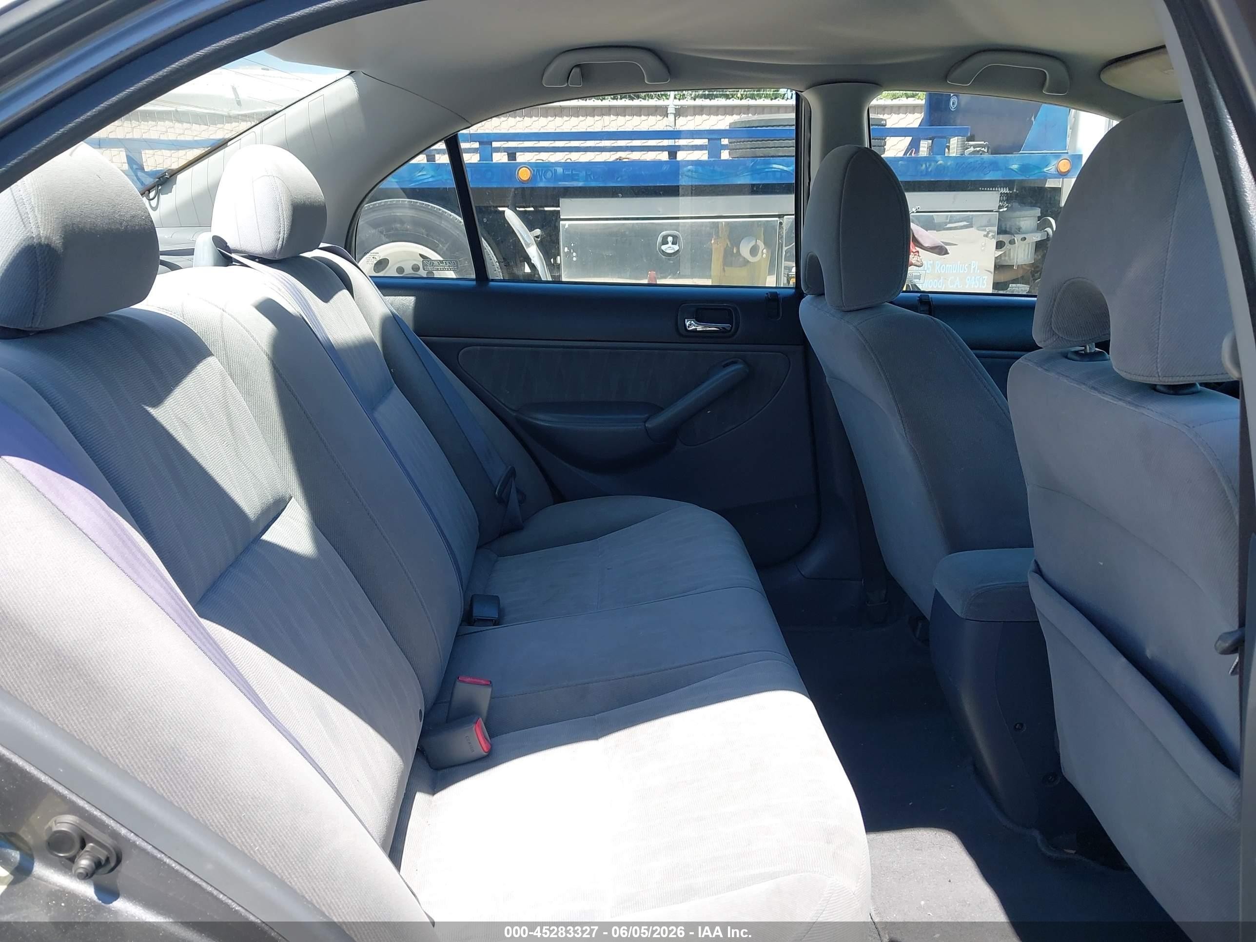 2004 Honda Civic Lx Gray vin: 2HGES16534H565452
