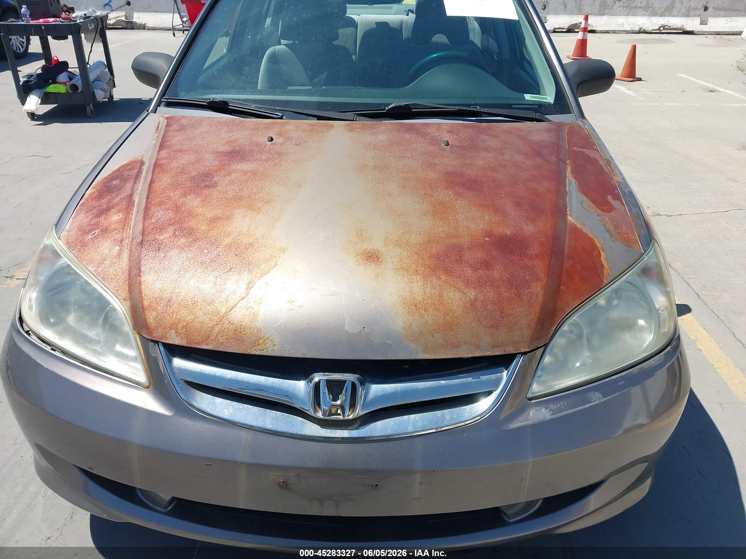 2004 Honda Civic Lx Gray vin: 2HGES16534H565452
