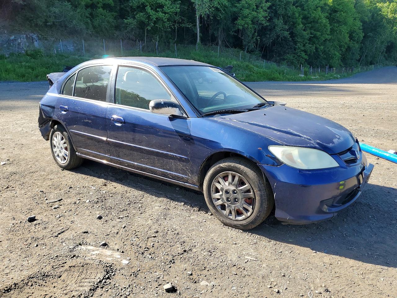 2004 Honda Civic Lx Blue vin: 2HGES16534H572627
