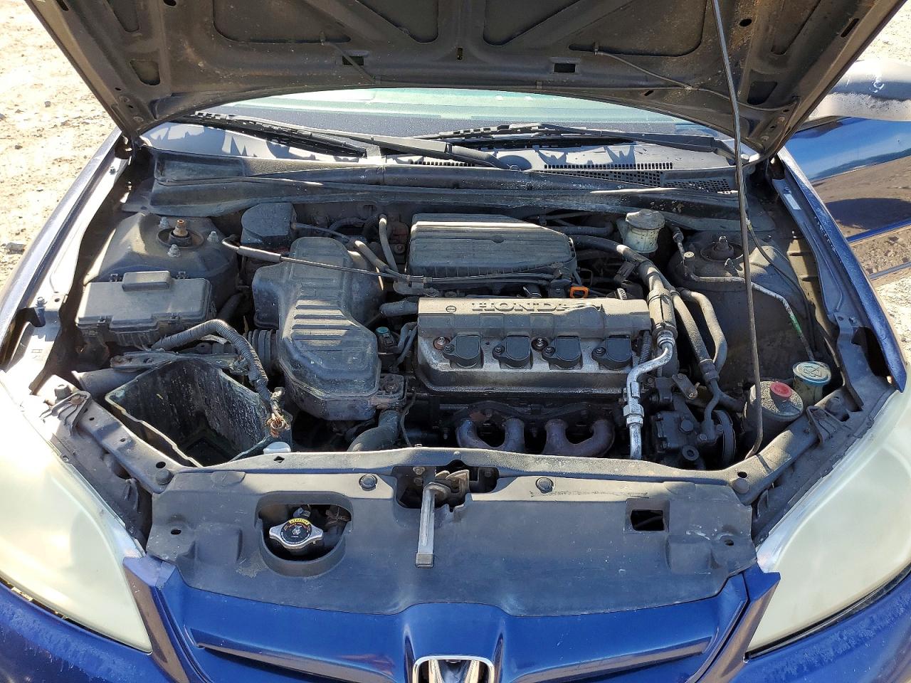 2004 Honda Civic Lx Blue vin: 2HGES16534H572627