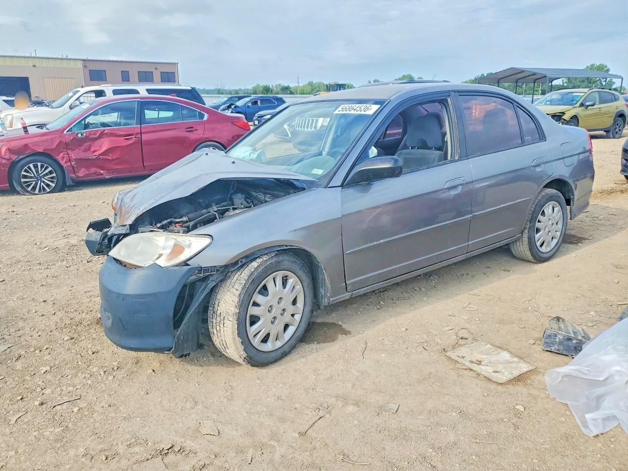 2004 Honda Civic Lx Gray vin: 2HGES16534H610793