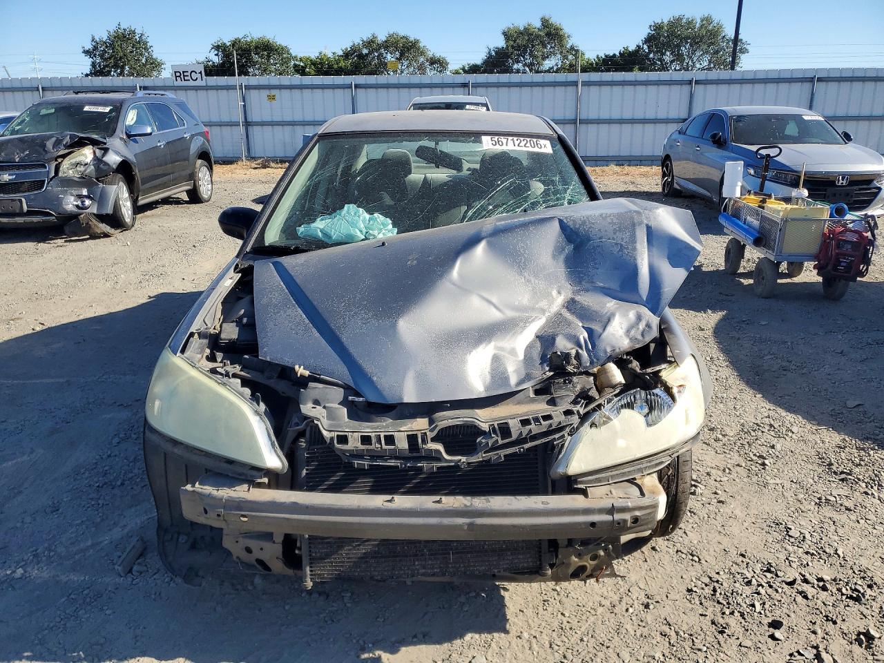 2005 Honda Civic Lx Silver vin: 2HGES16535H562469
