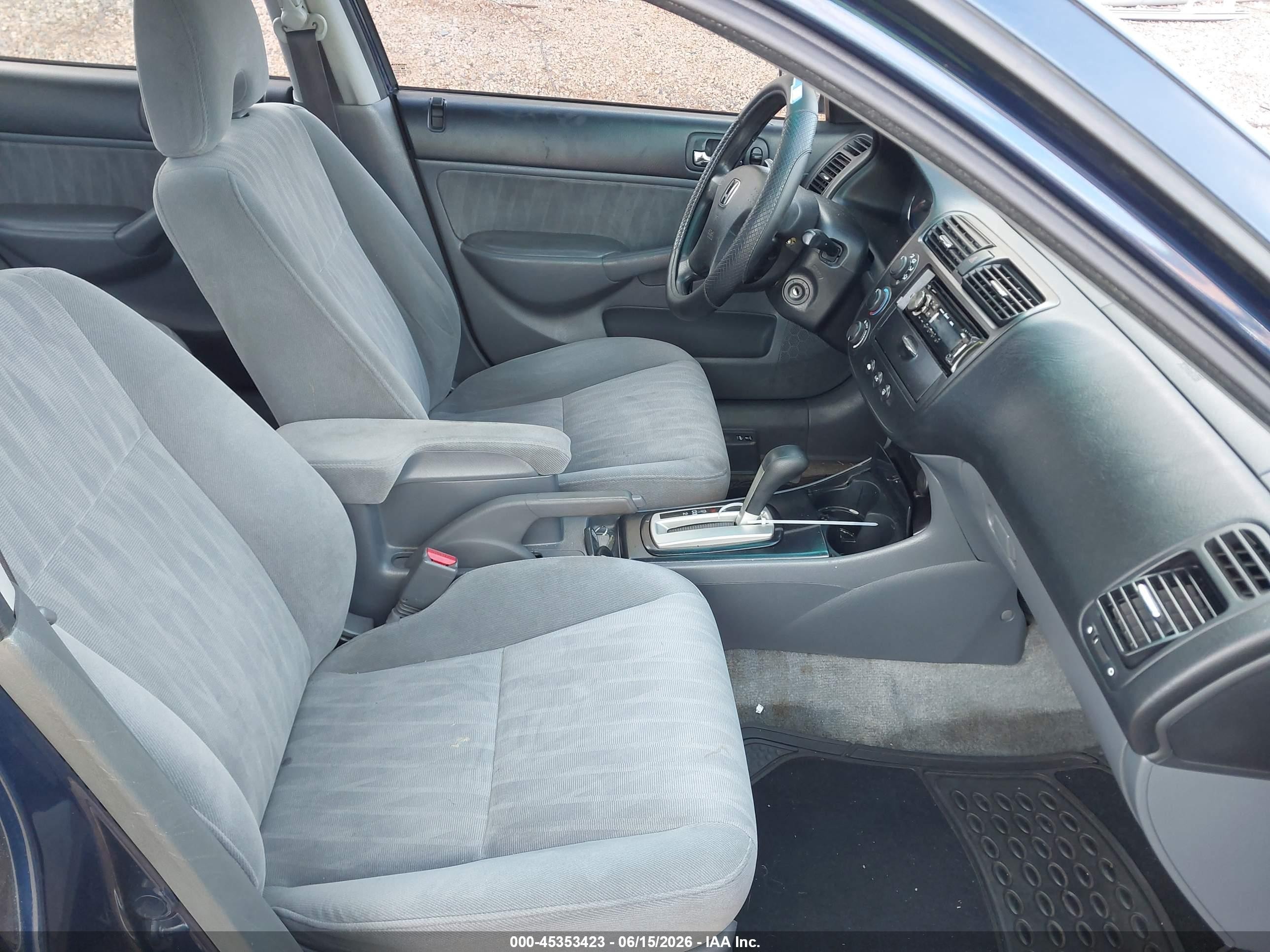 2005 Honda Civic Lx Dark Blue vin: 2HGES16535H588053