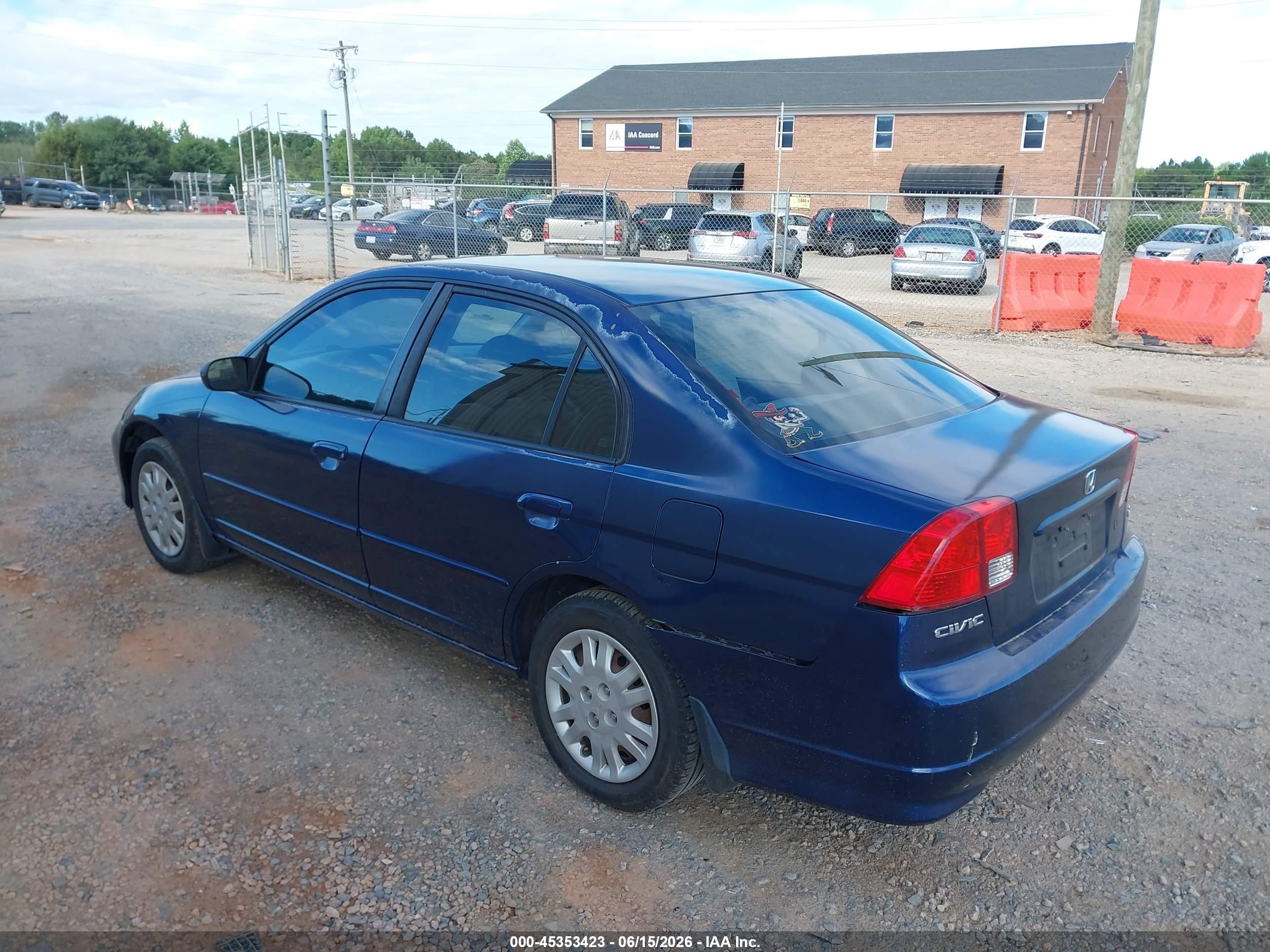 2005 Honda Civic Lx Dark Blue vin: 2HGES16535H588053