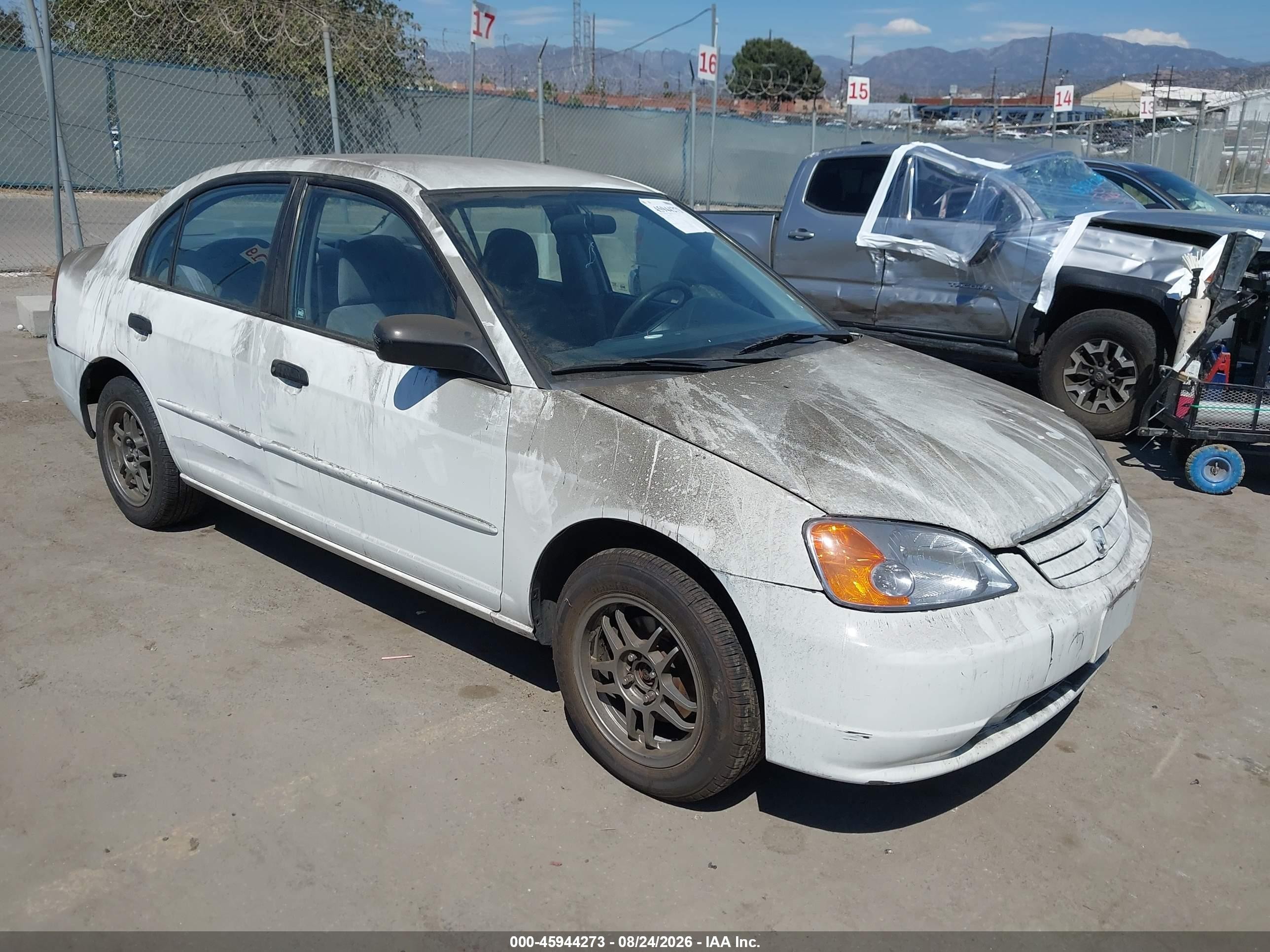 2001 Honda Civic Lx White vin: 2HGES16541H509757