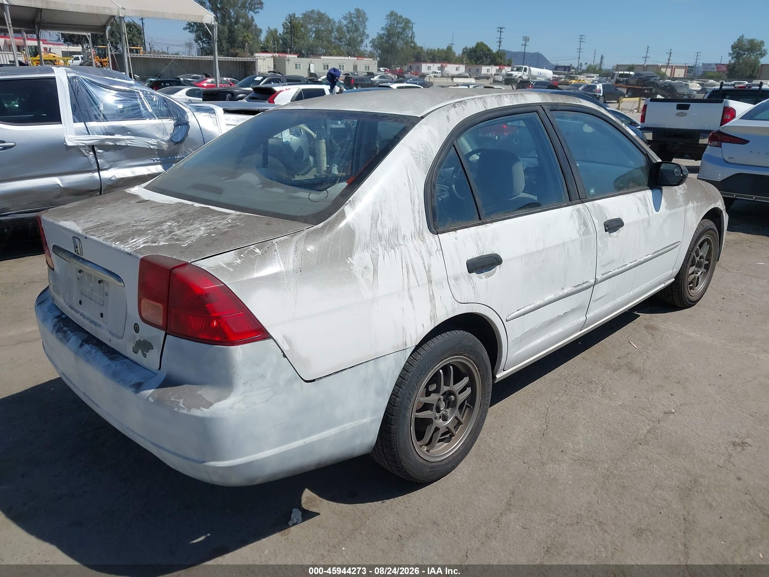 2001 Honda Civic Lx White vin: 2HGES16541H509757