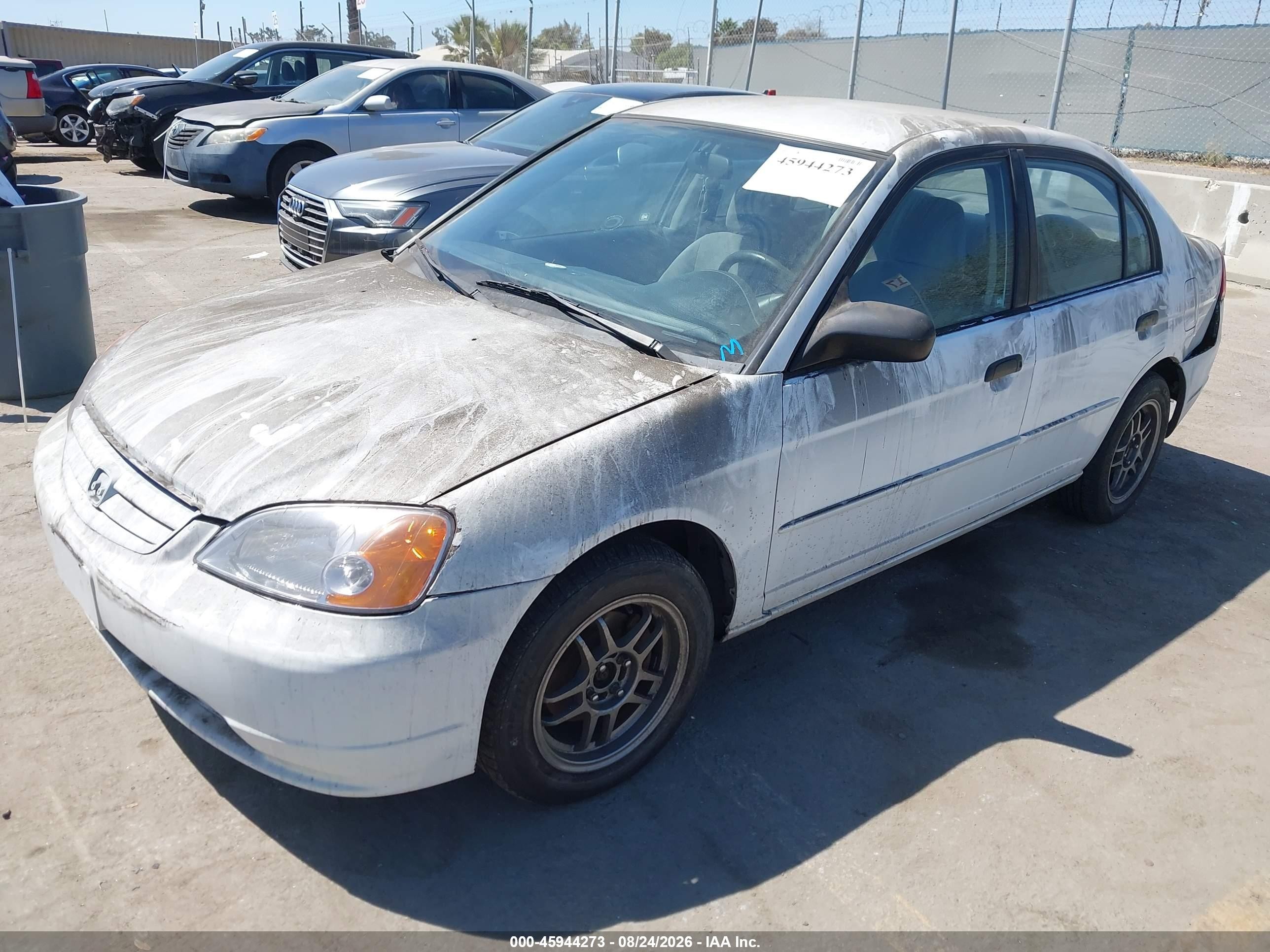 2001 Honda Civic Lx White vin: 2HGES16541H509757