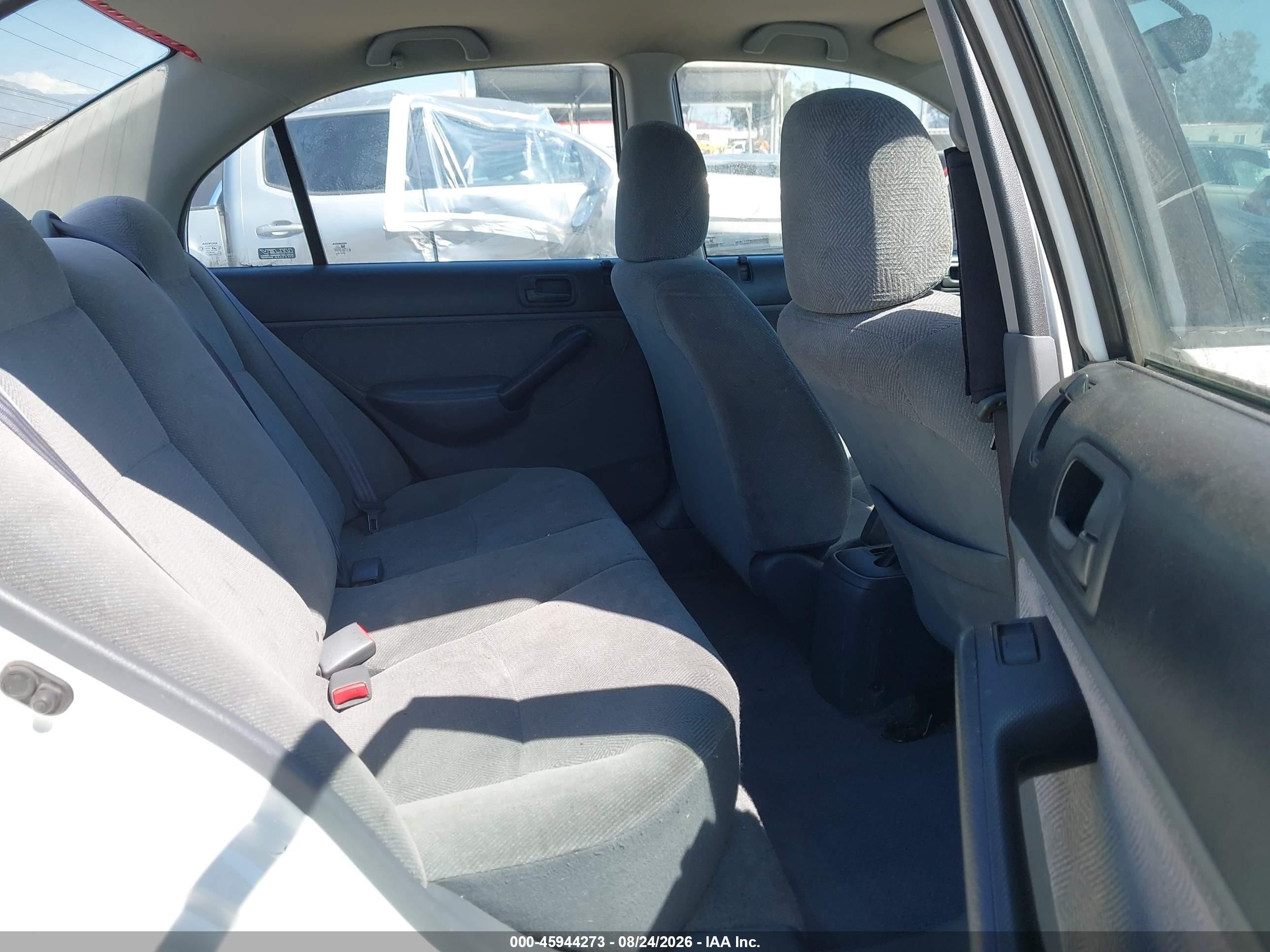 2001 Honda Civic Lx White vin: 2HGES16541H509757