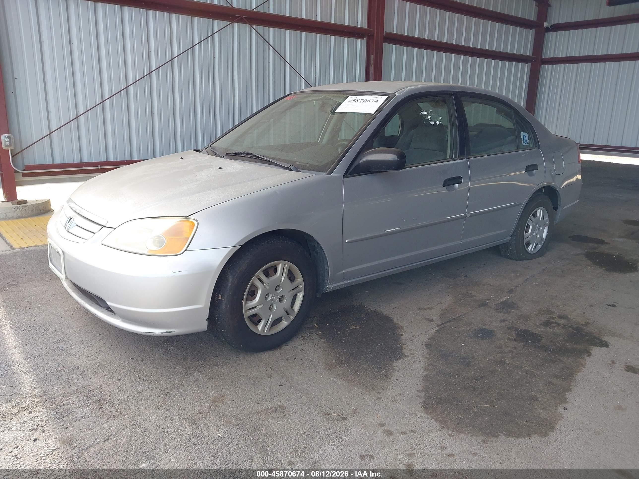 2001 Honda Civic Lx Silver vin: 2HGES16541H576214