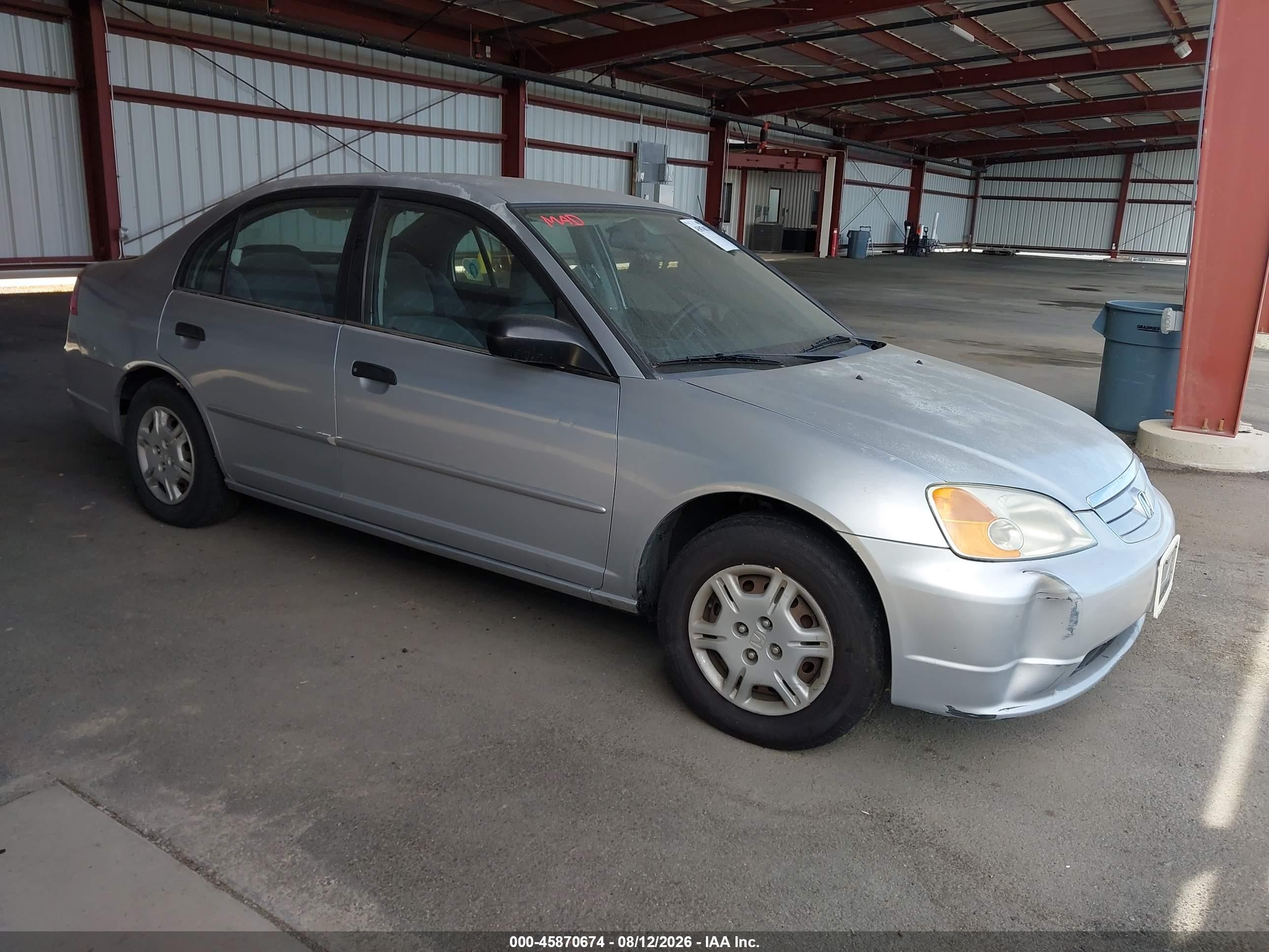 2001 Honda Civic Lx Silver vin: 2HGES16541H576214