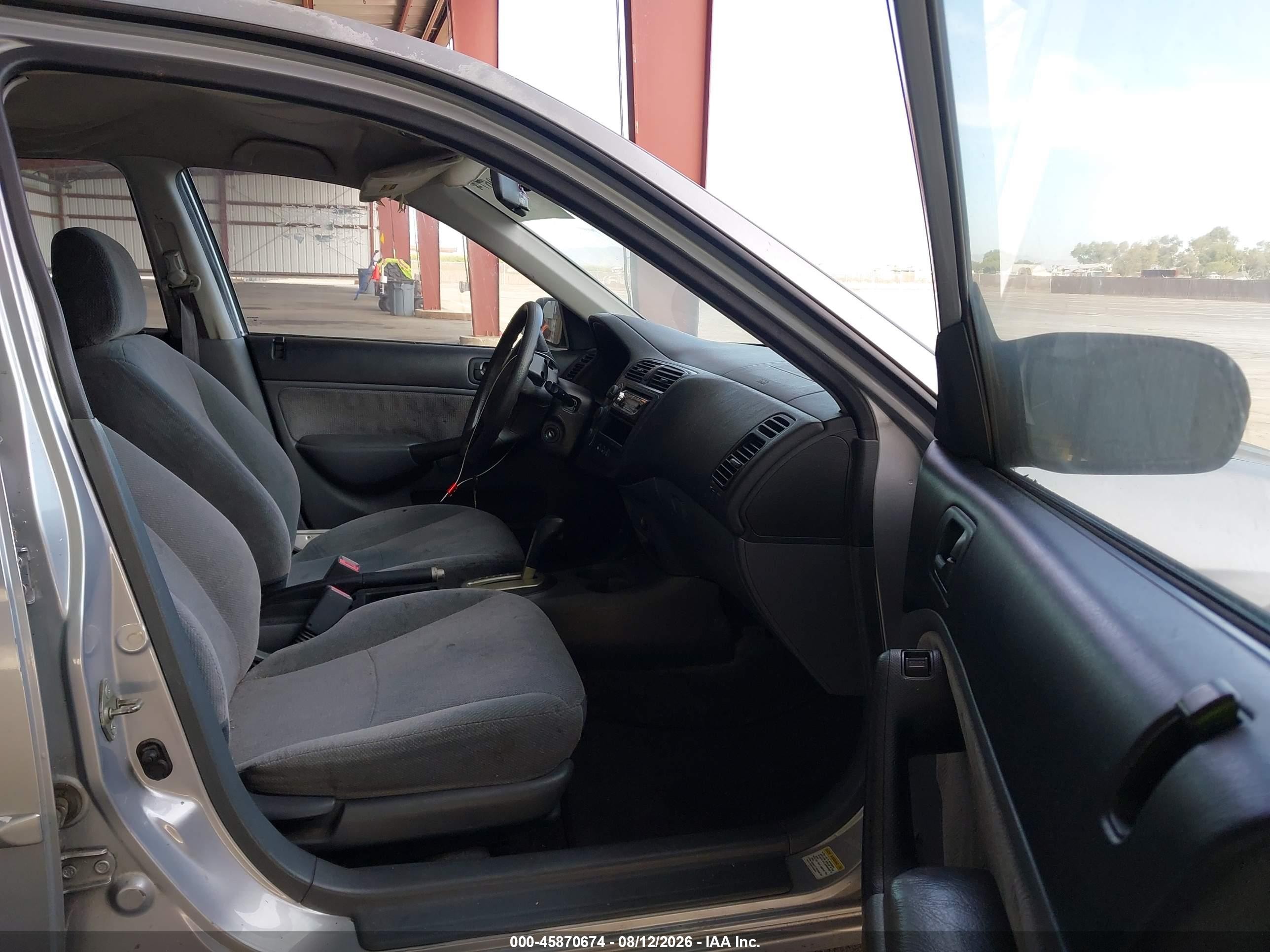 2001 Honda Civic Lx Silver vin: 2HGES16541H576214