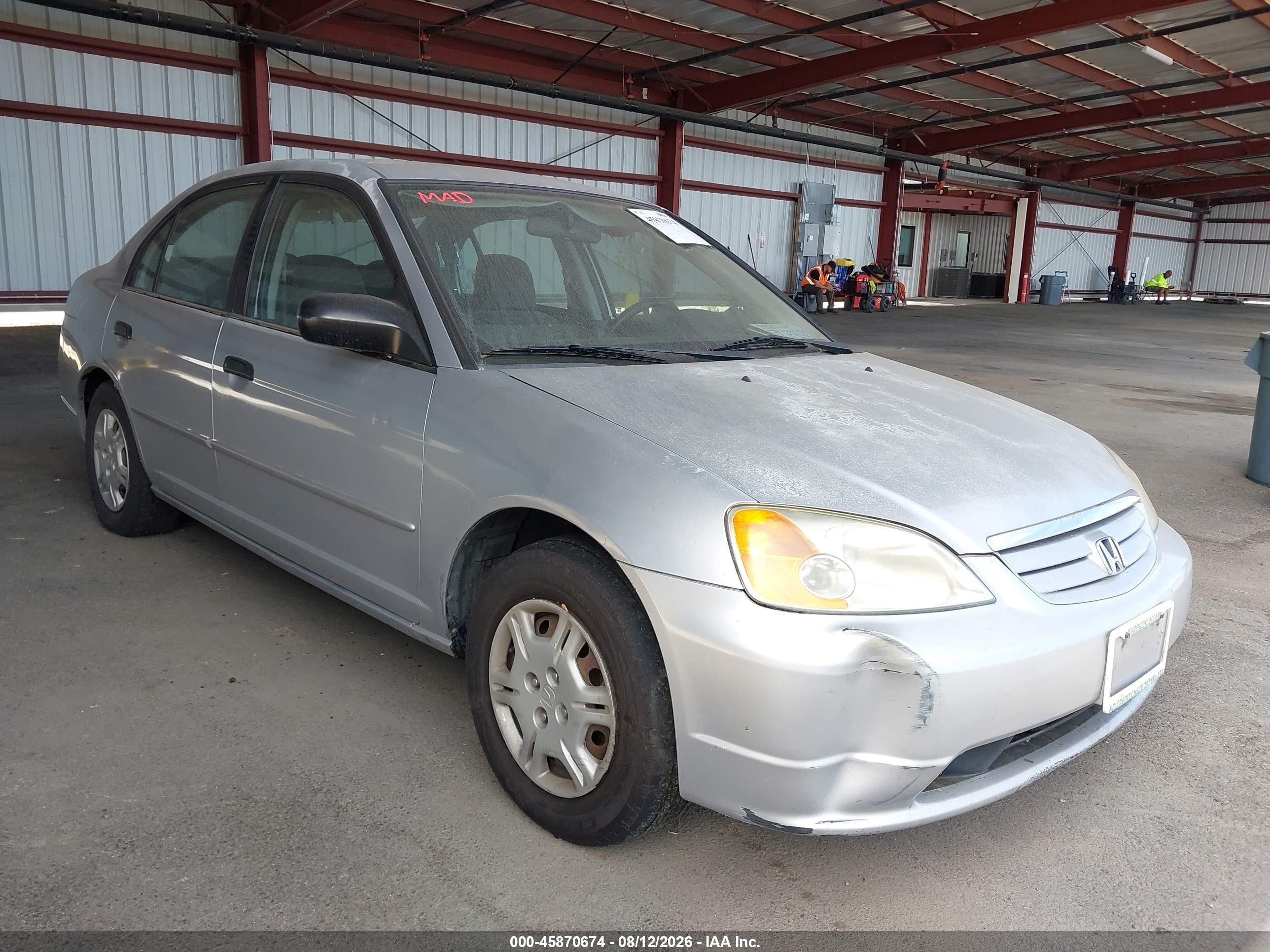 2001 Honda Civic Lx Silver vin: 2HGES16541H576214