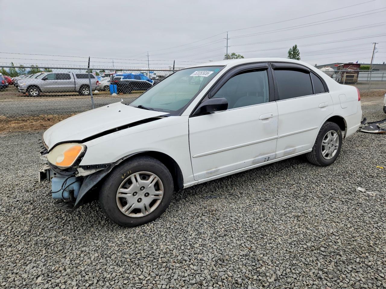2002 Honda Civic Lx Белый vin: 2HGES16542H551024
