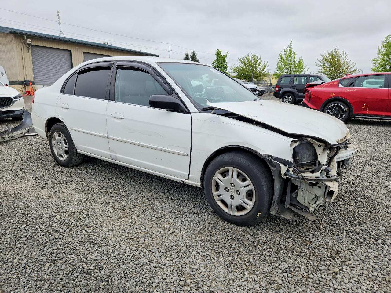 2002 Honda Civic Lx Белый vin: 2HGES16542H551024