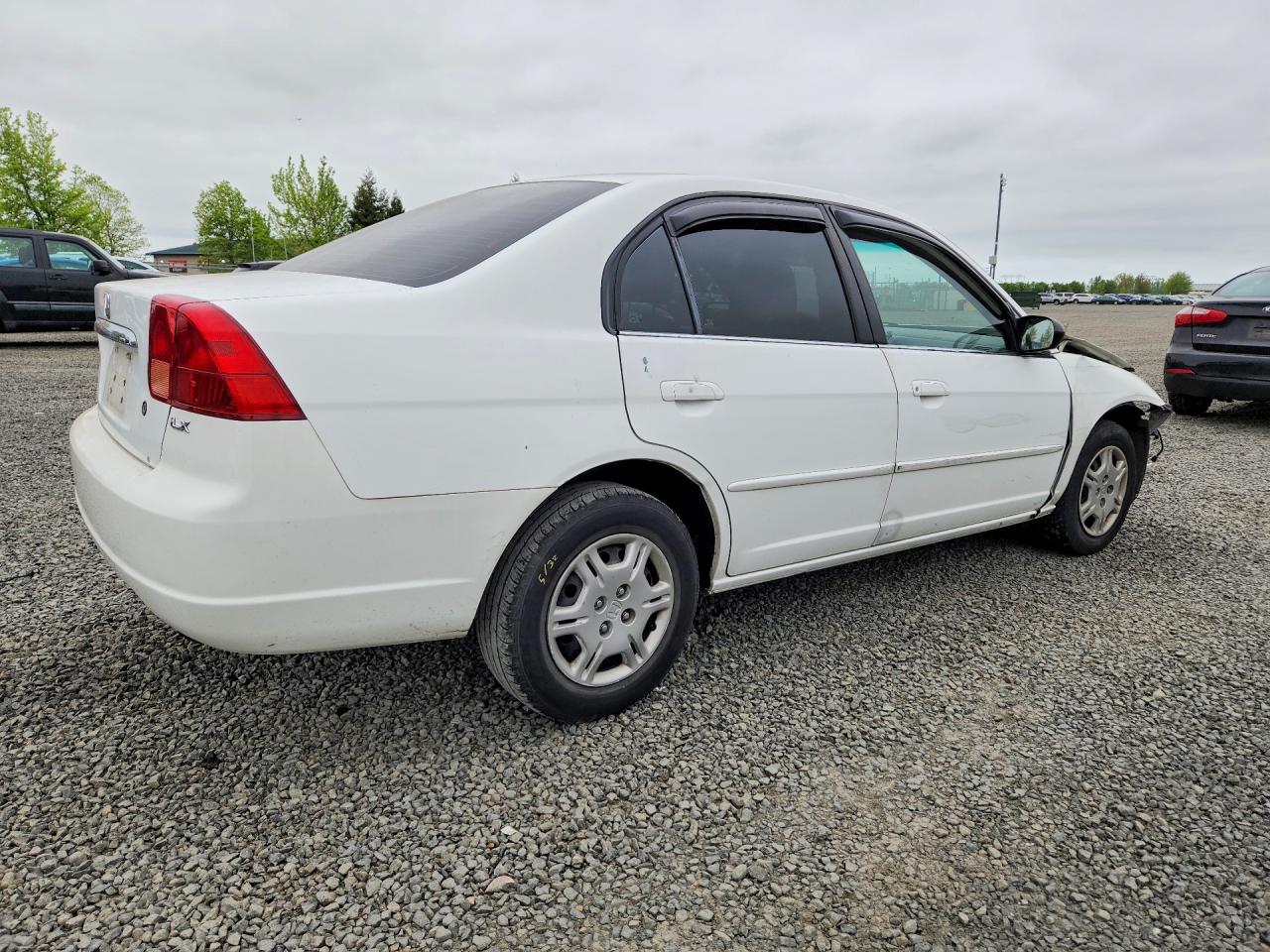 2002 Honda Civic Lx Белый vin: 2HGES16542H551024
