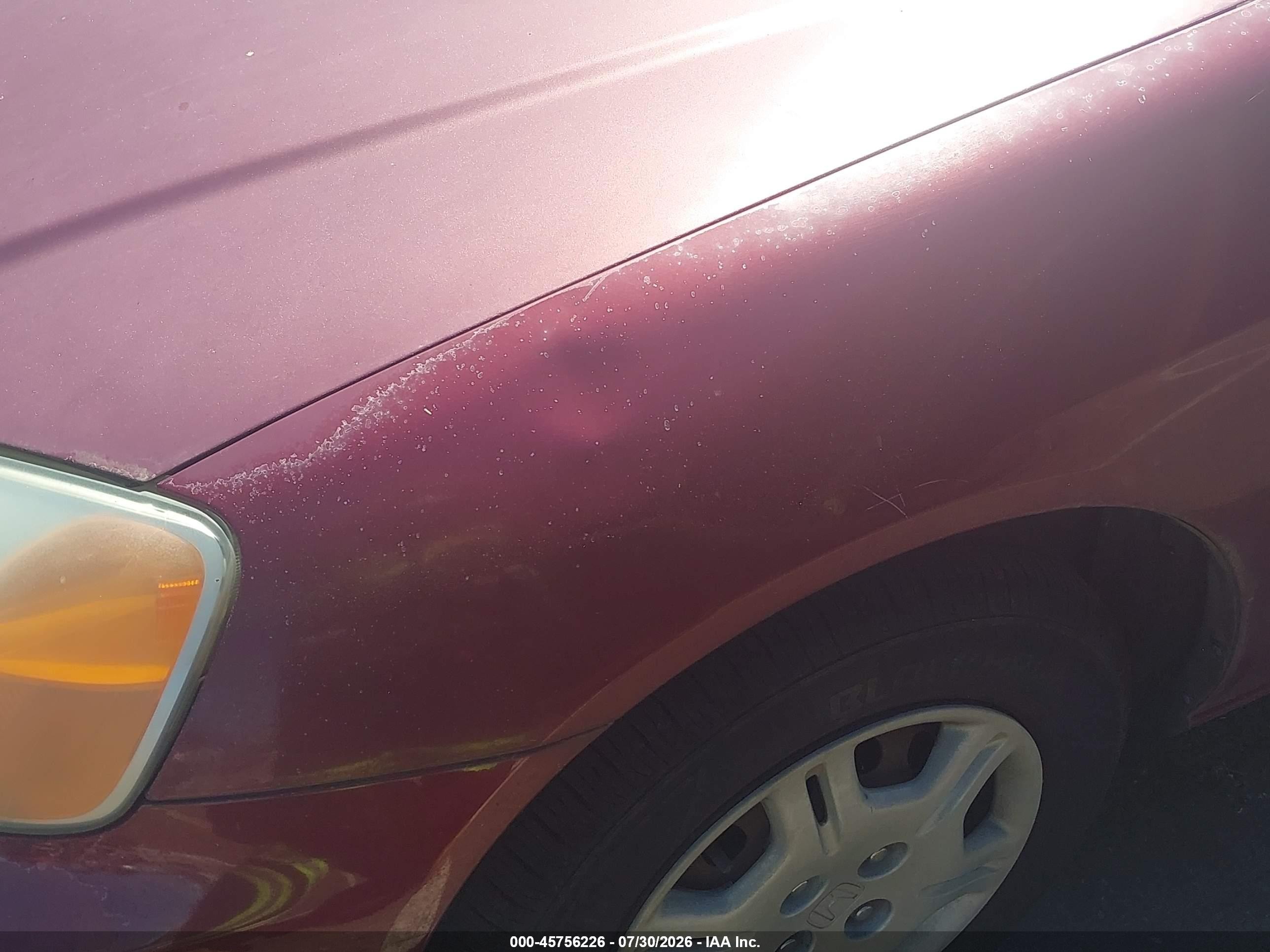 2002 Honda Civic Lx Maroon vin: 2HGES16542H569412