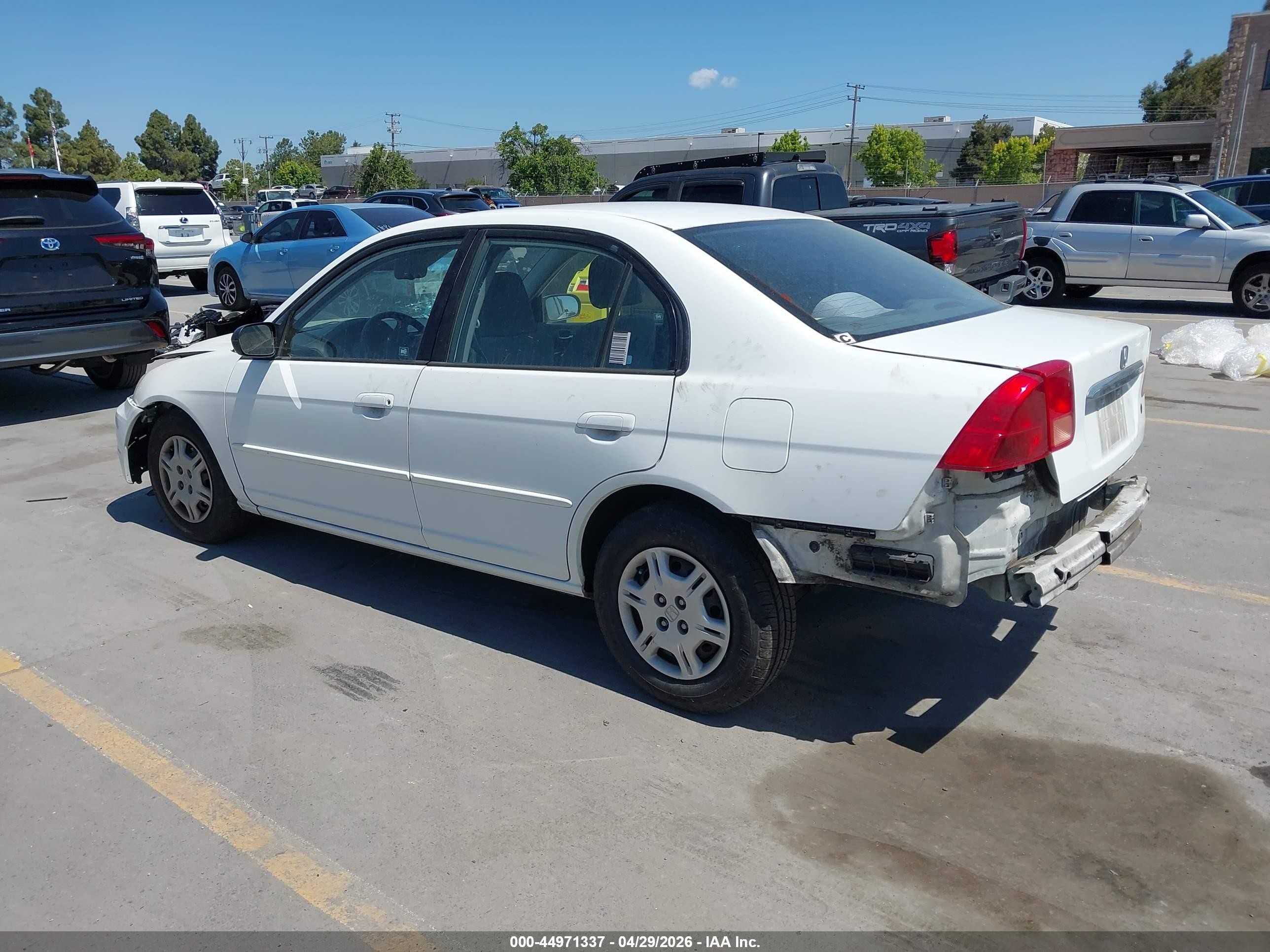 2002 Honda Civic Lx White vin: 2HGES16542H598795