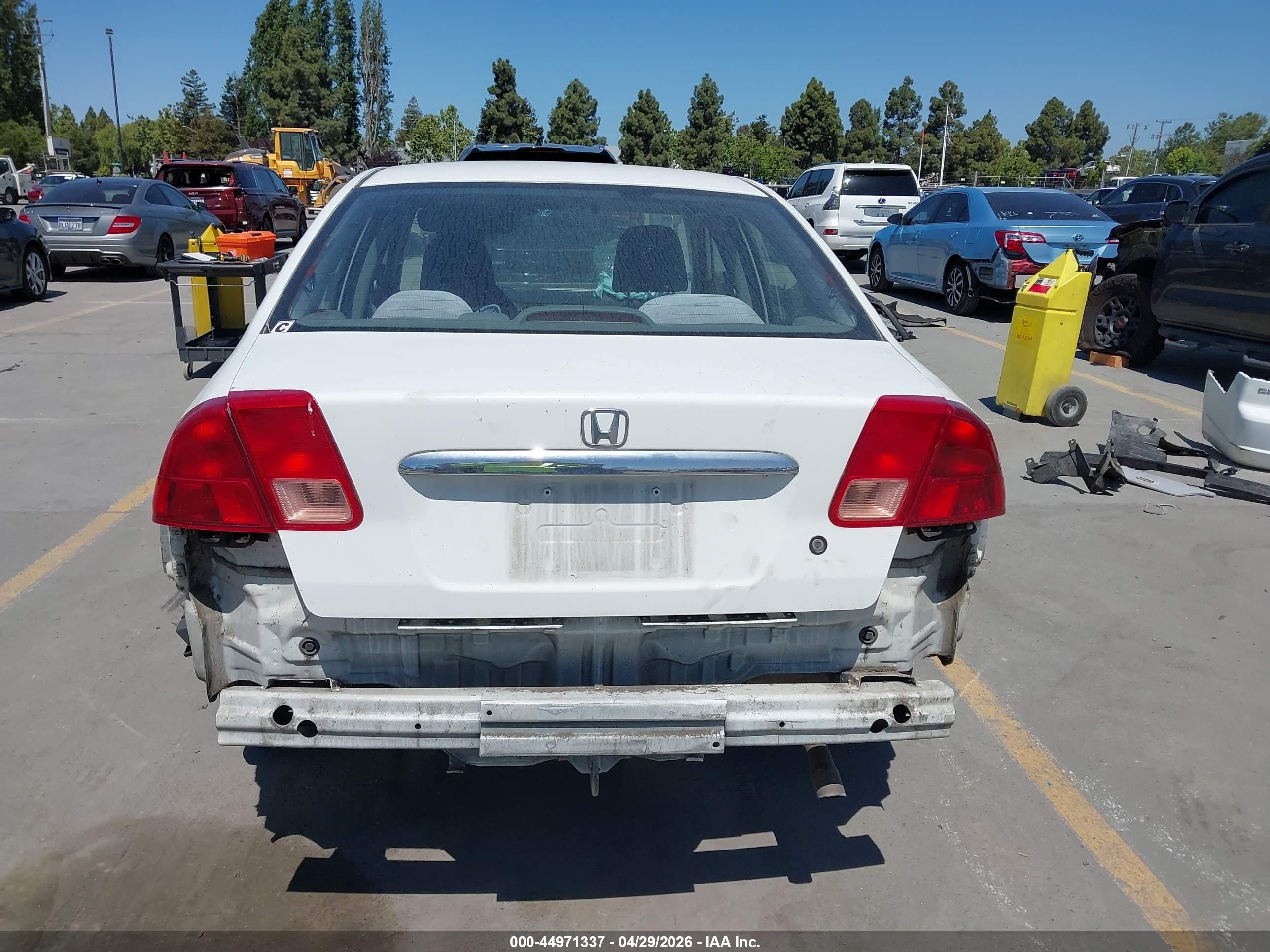 2002 Honda Civic Lx White vin: 2HGES16542H598795
