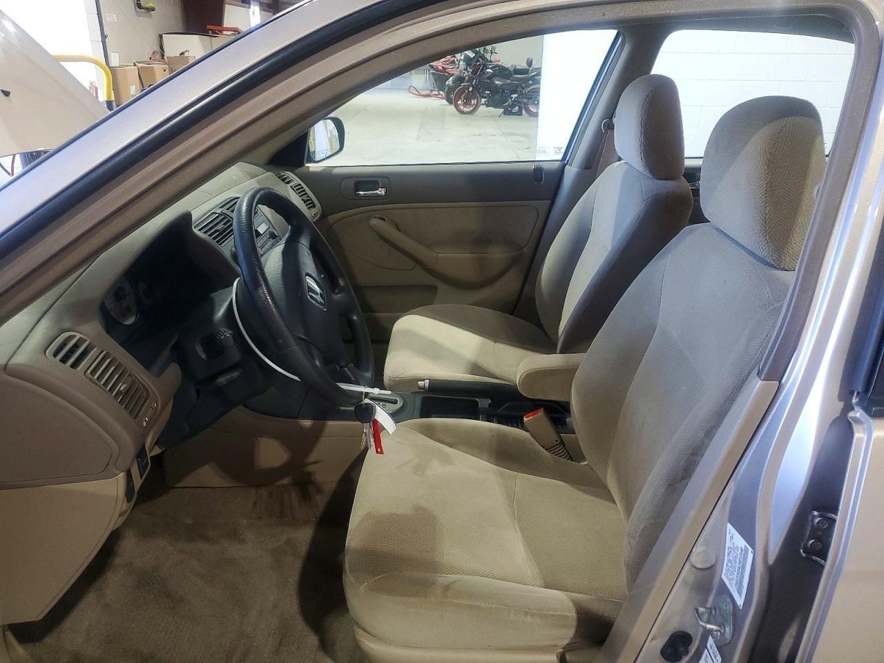 2002 Honda Civic Lx Beige vin: 2HGES16542H612548