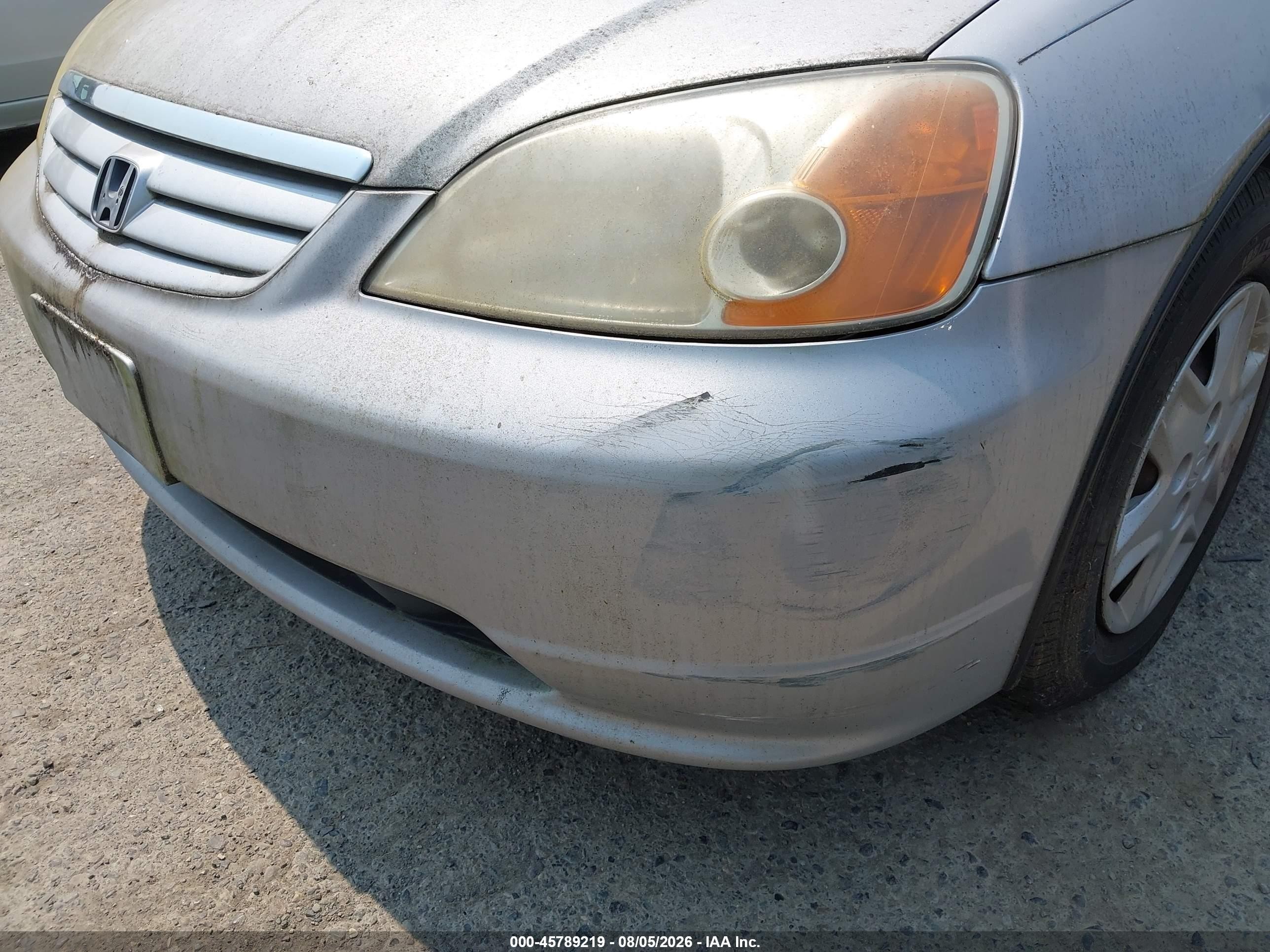 2003 Honda Civic Lx Silver vin: 2HGES16543H575129