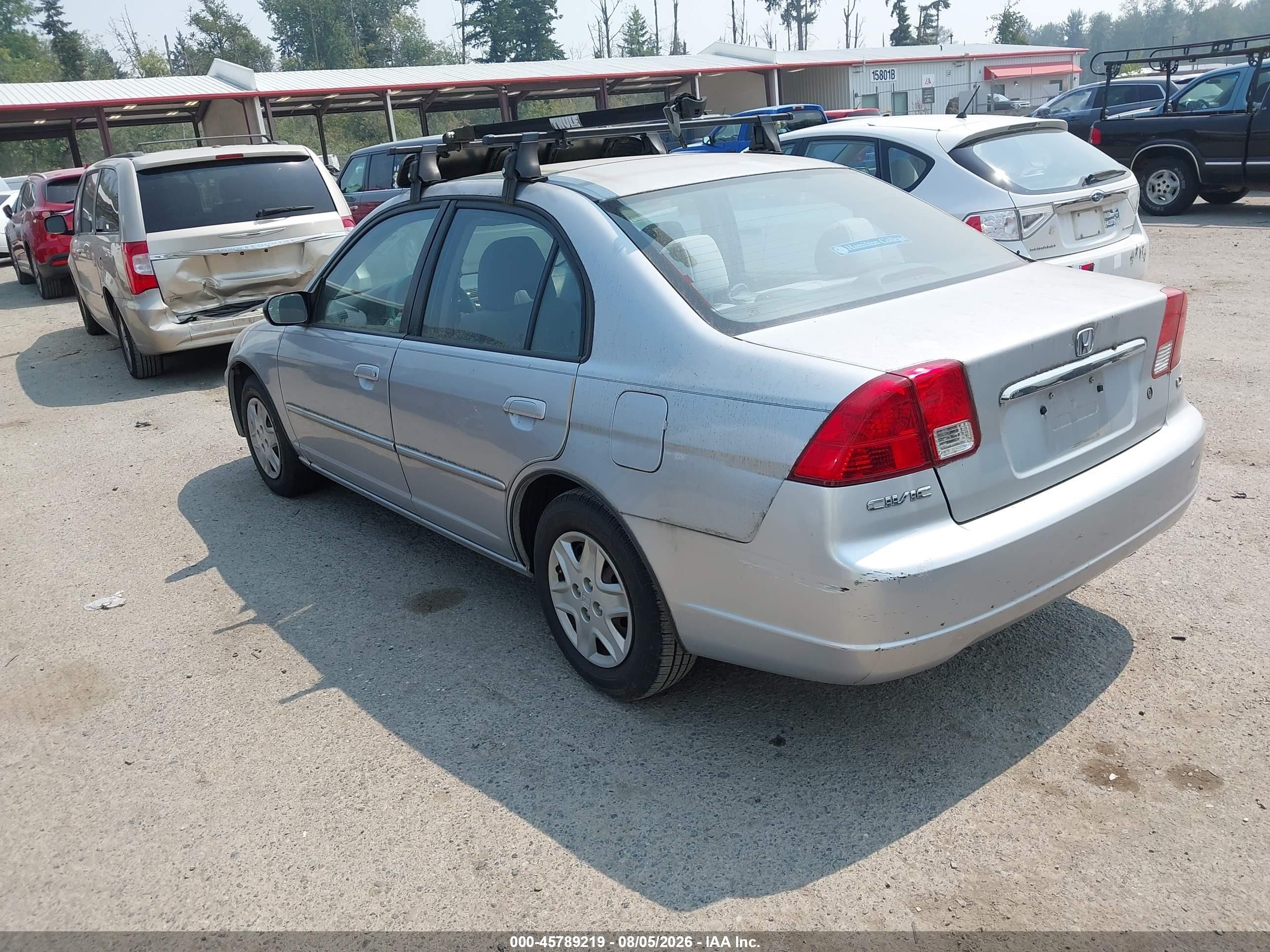 2003 Honda Civic Lx Silver vin: 2HGES16543H575129