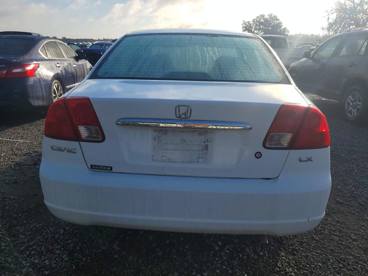 2003 Honda Civic Lx White vin: 2HGES16543H591444