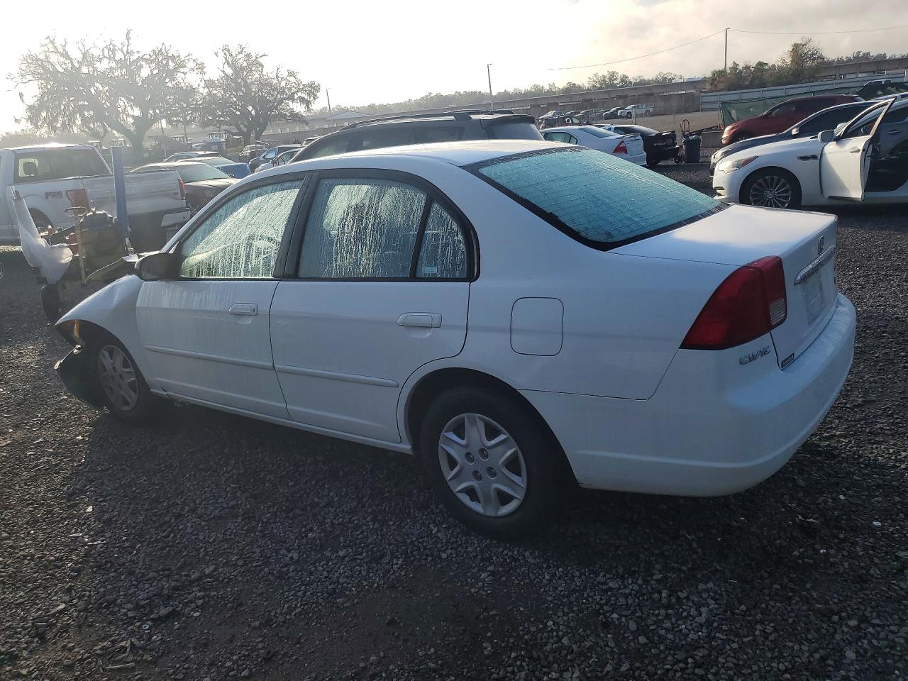 2003 Honda Civic Lx White vin: 2HGES16543H591444