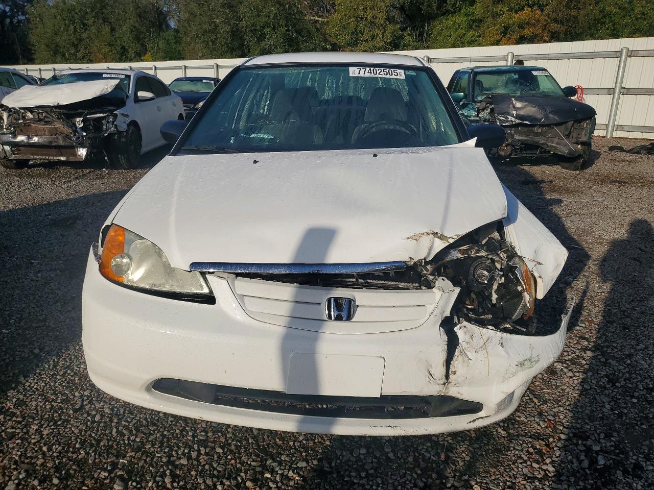 2003 Honda Civic Lx White vin: 2HGES16543H591444